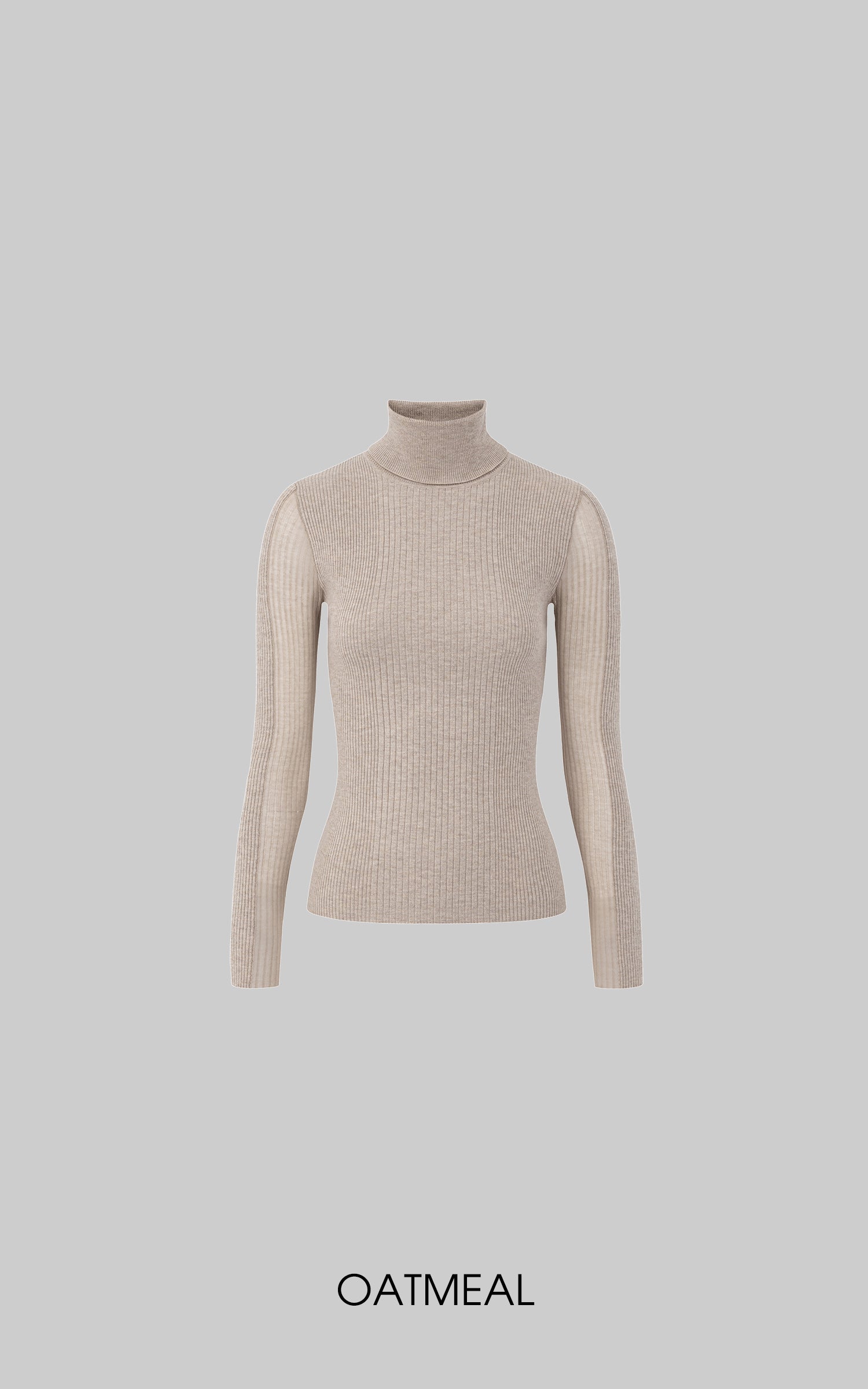 IAMXIAA リブ編みタートルネックニットベーストップ