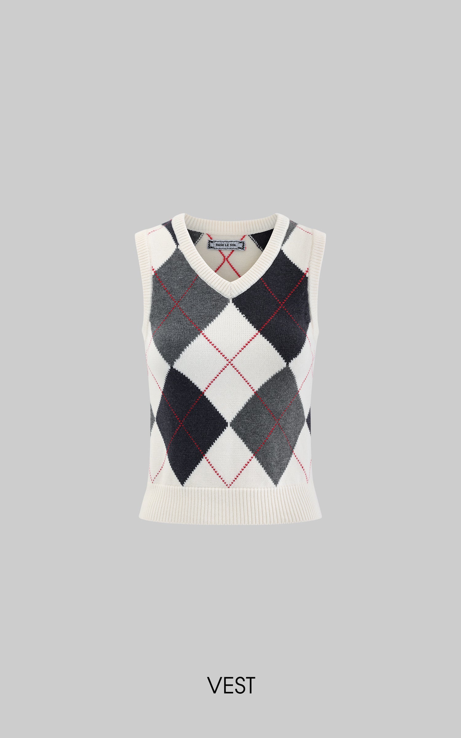 Rase le sol Wool-Blend Argyle Knitted Vest - PINKPARKS