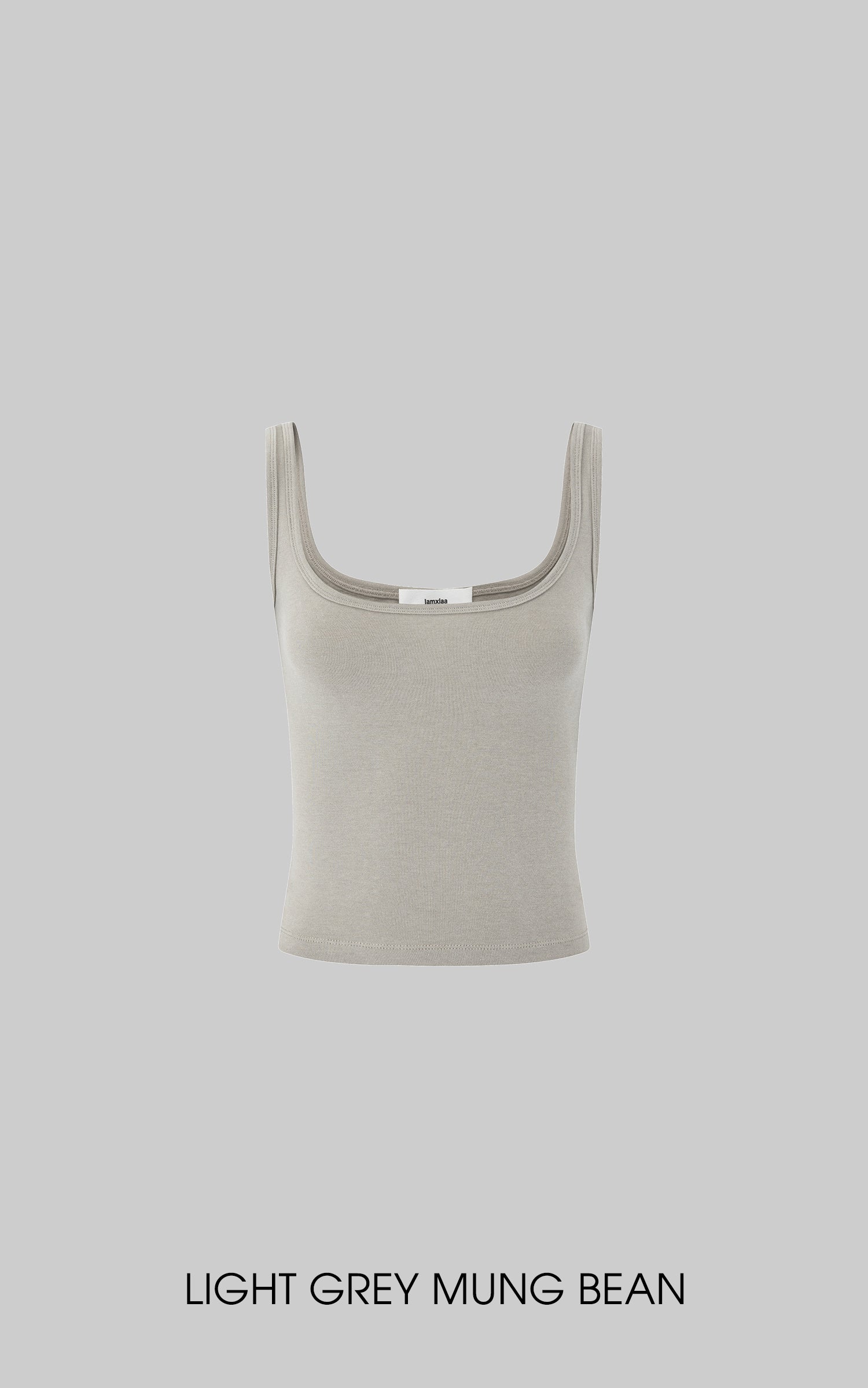 IAMXIAA スクエアネック スリムフィット タンクトップ