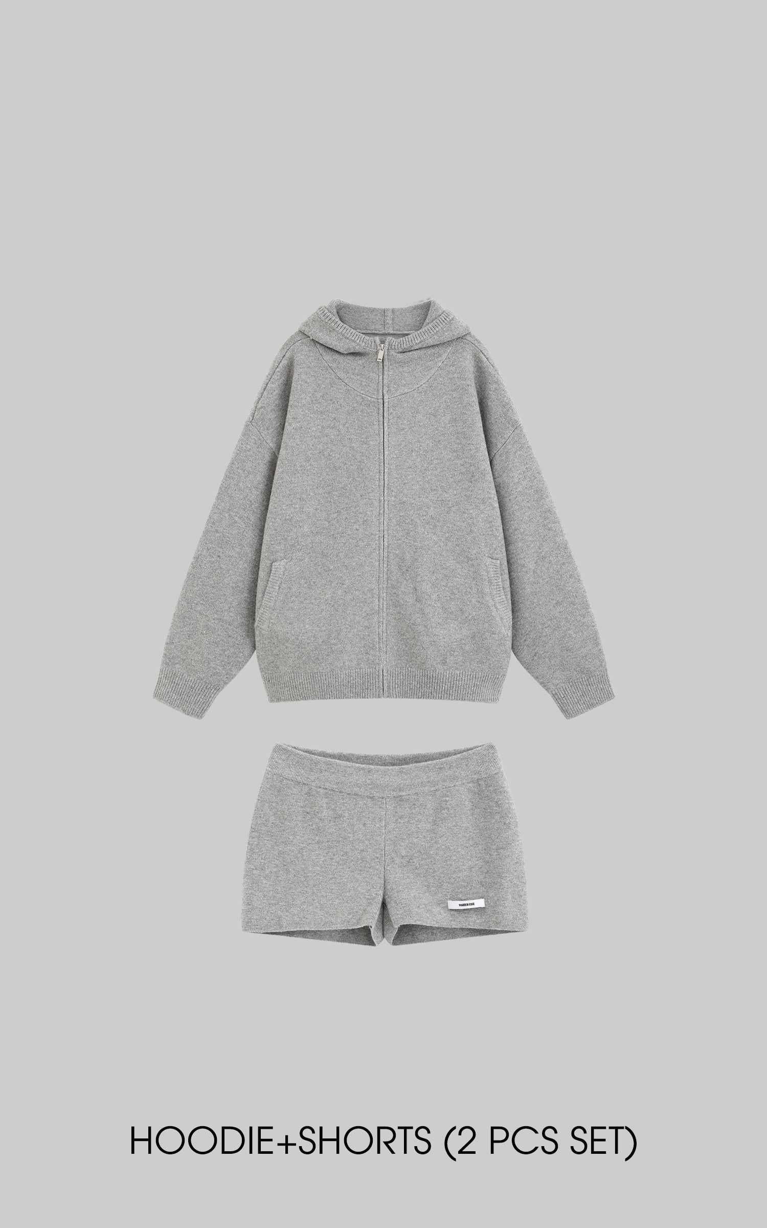 WARDEN EDGE Oversized Hoodie & Shorts Set - Streetwear-Inspired Design - PINKPARKS