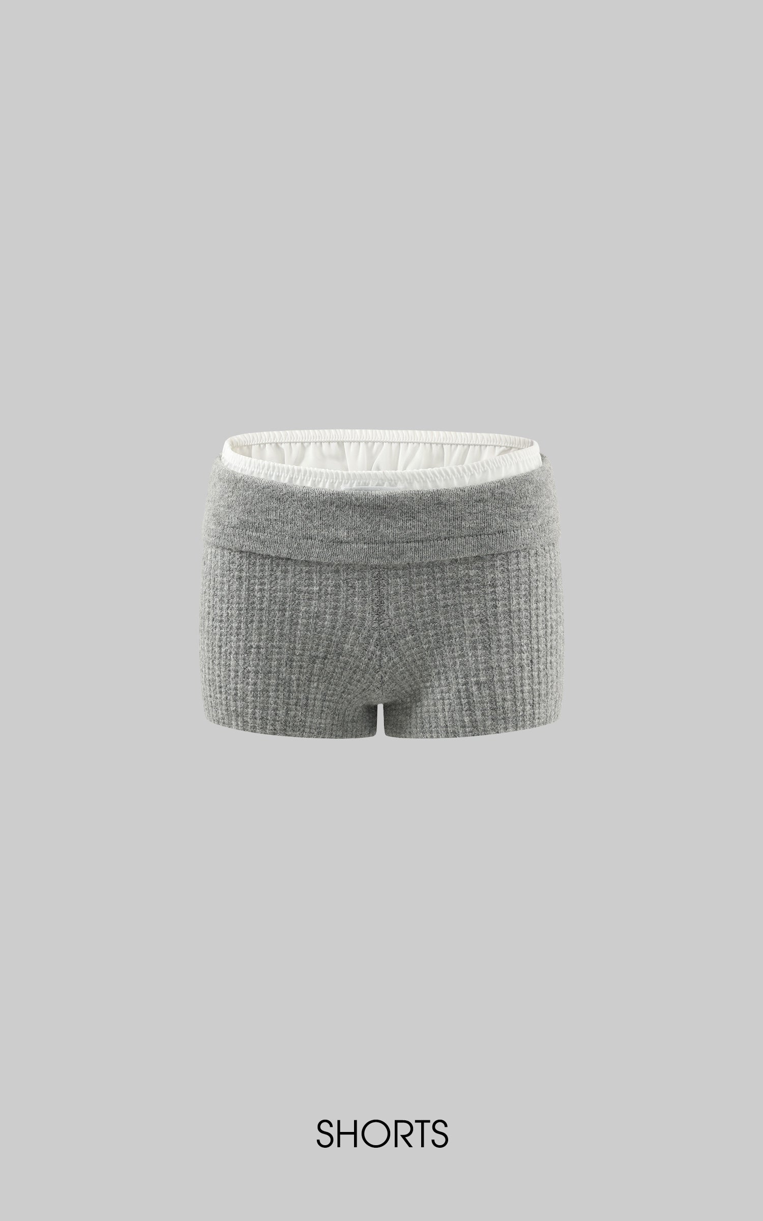 WARDEN EDGE テクスチャードニットフーディーとショーツセット