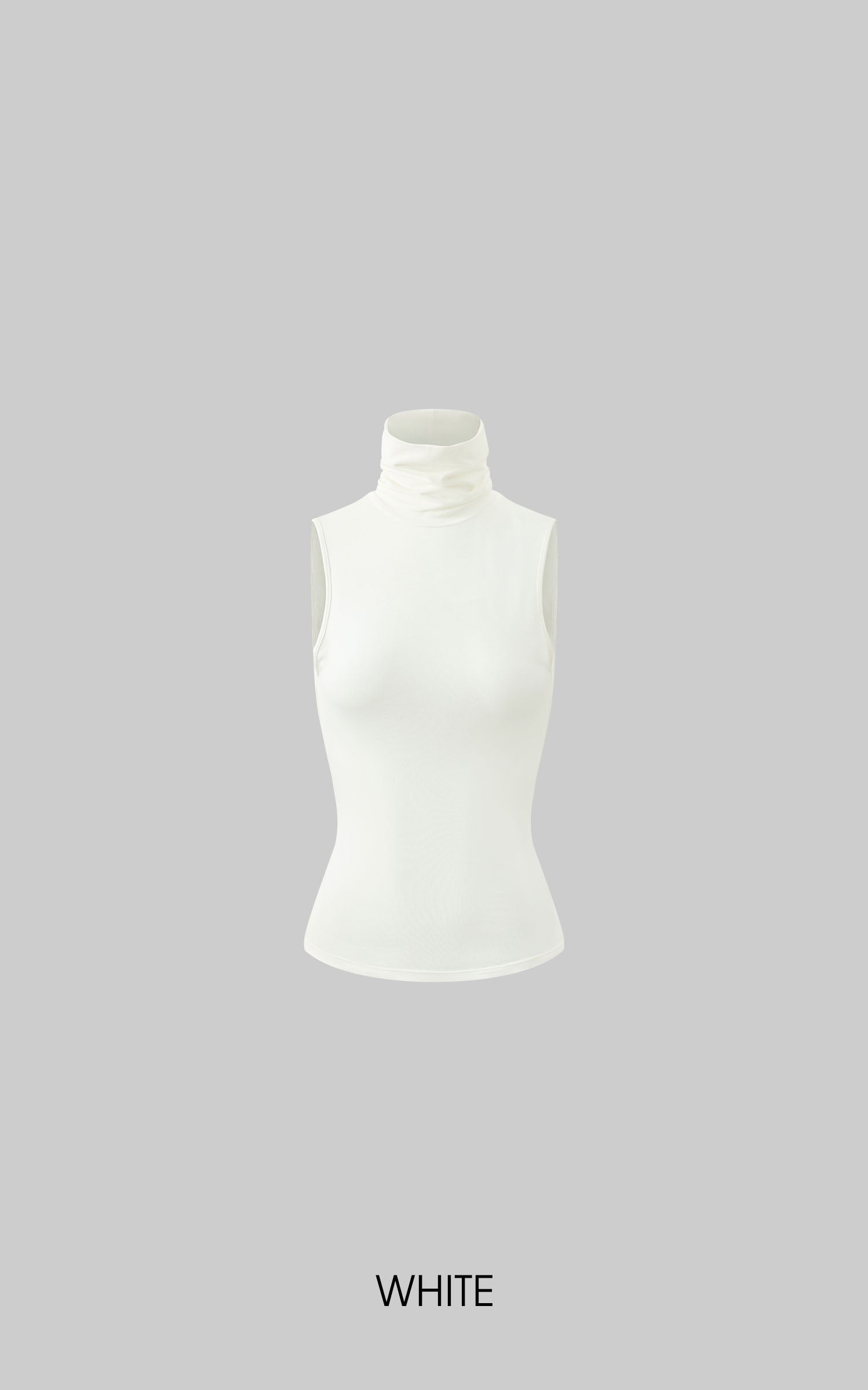 0122stepll バックレスハイネックノースリーブトップ