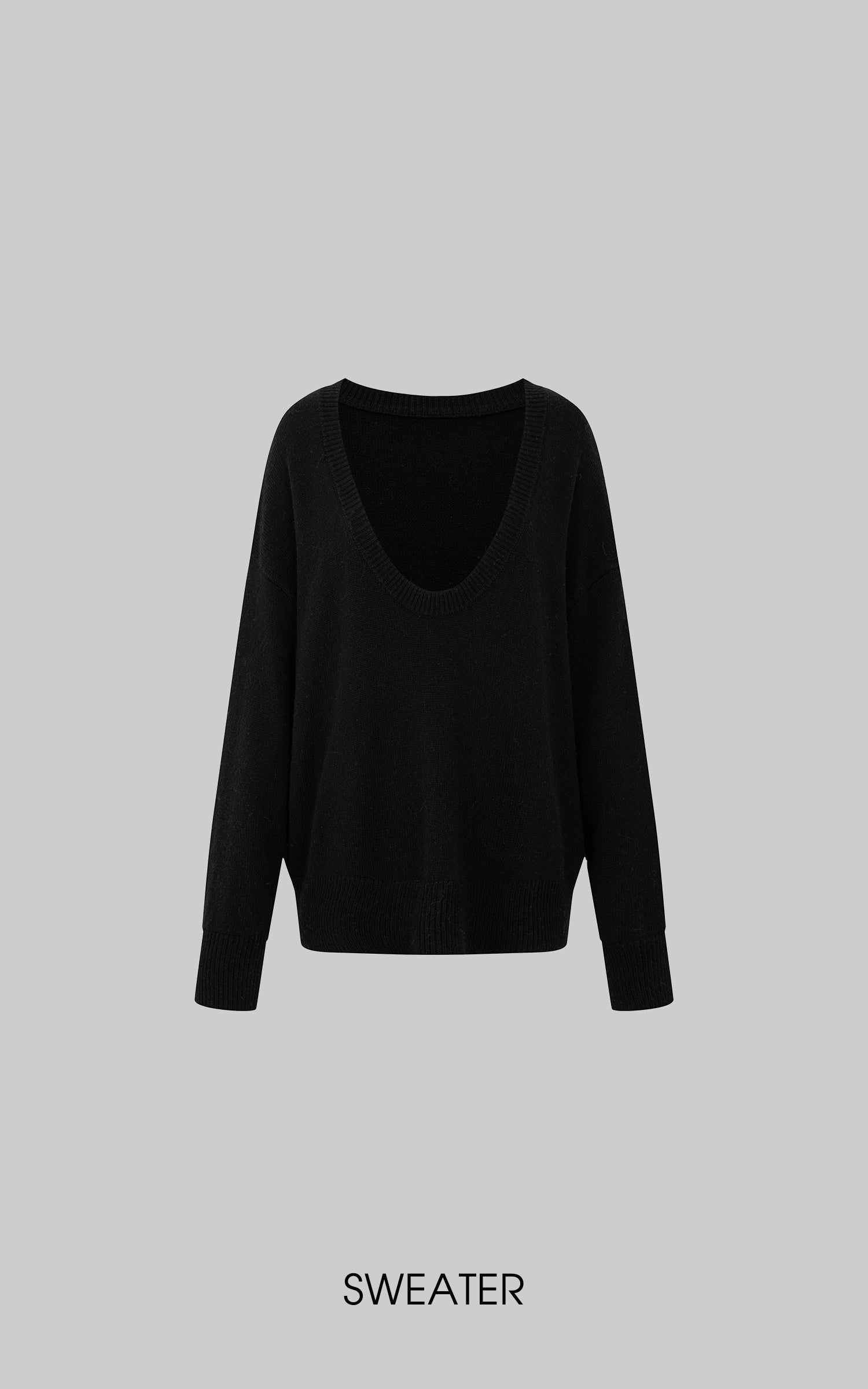 IAMXIAA V-Neck Knit Sweater and High-Neck Vest Layered Set