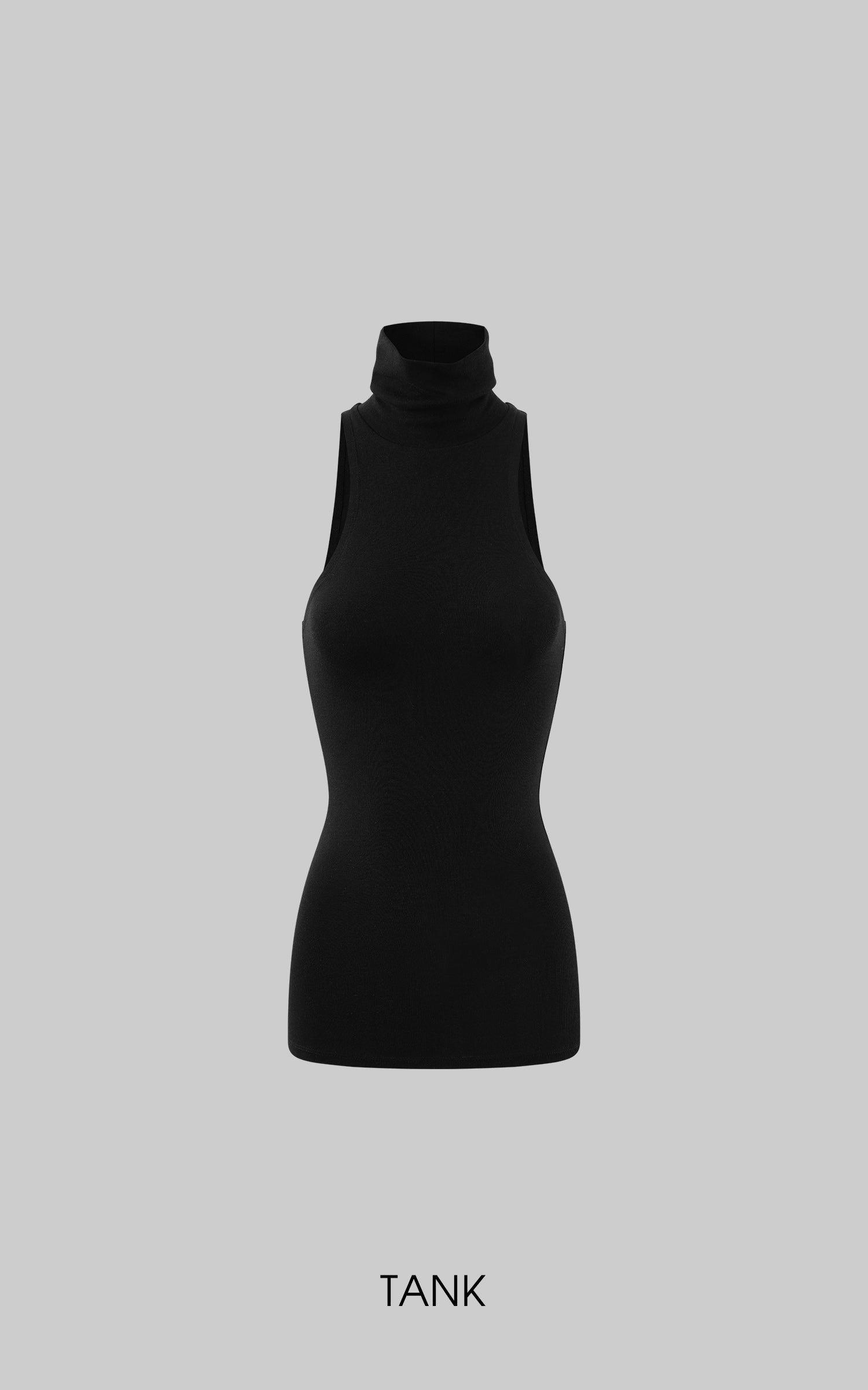 ROVENTE ディープVネックセーターとタートルネックタンクのニットセット