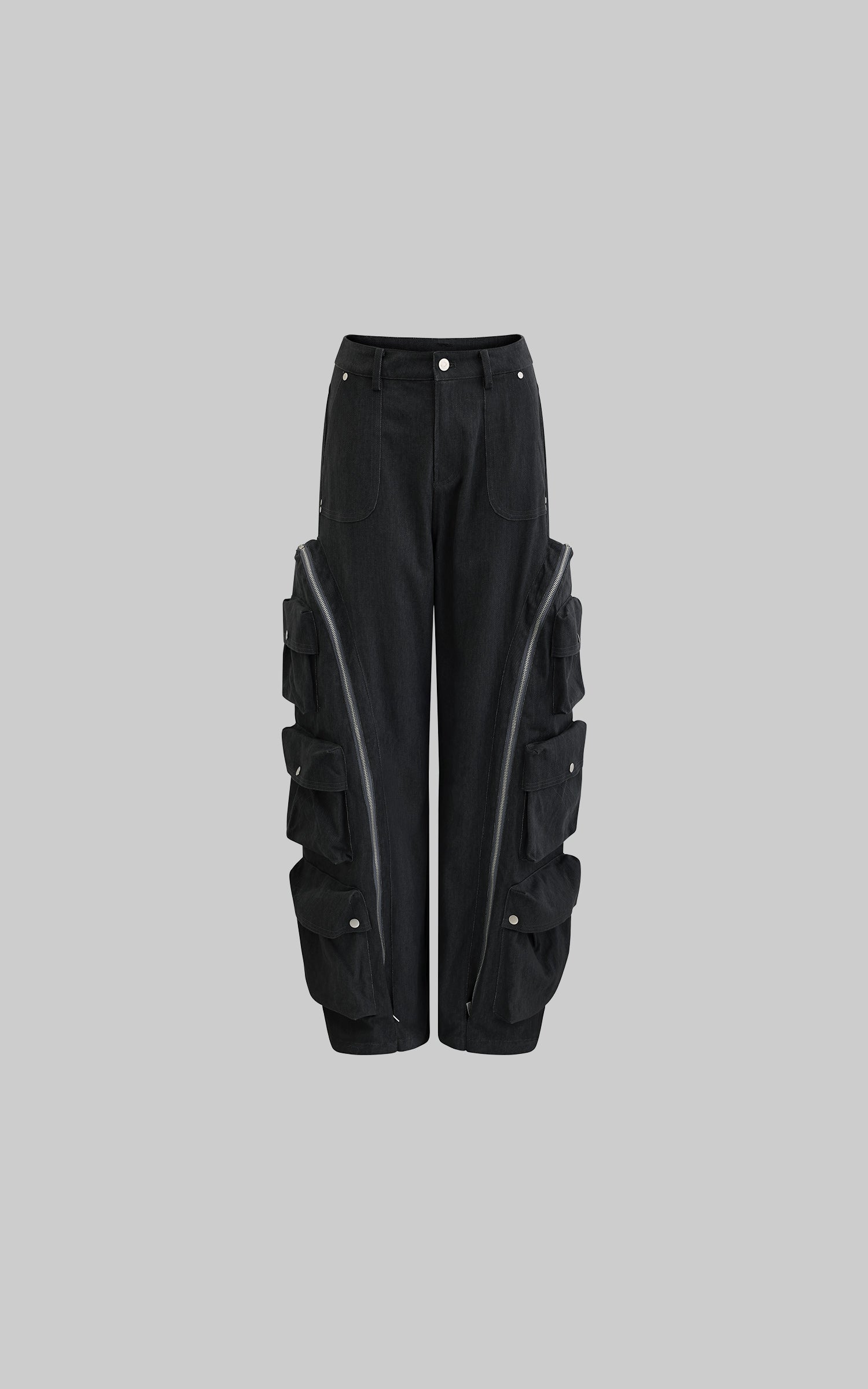 Rase le sol Utility Pocket Wide-Leg Cargo Pants - PINKPARKS