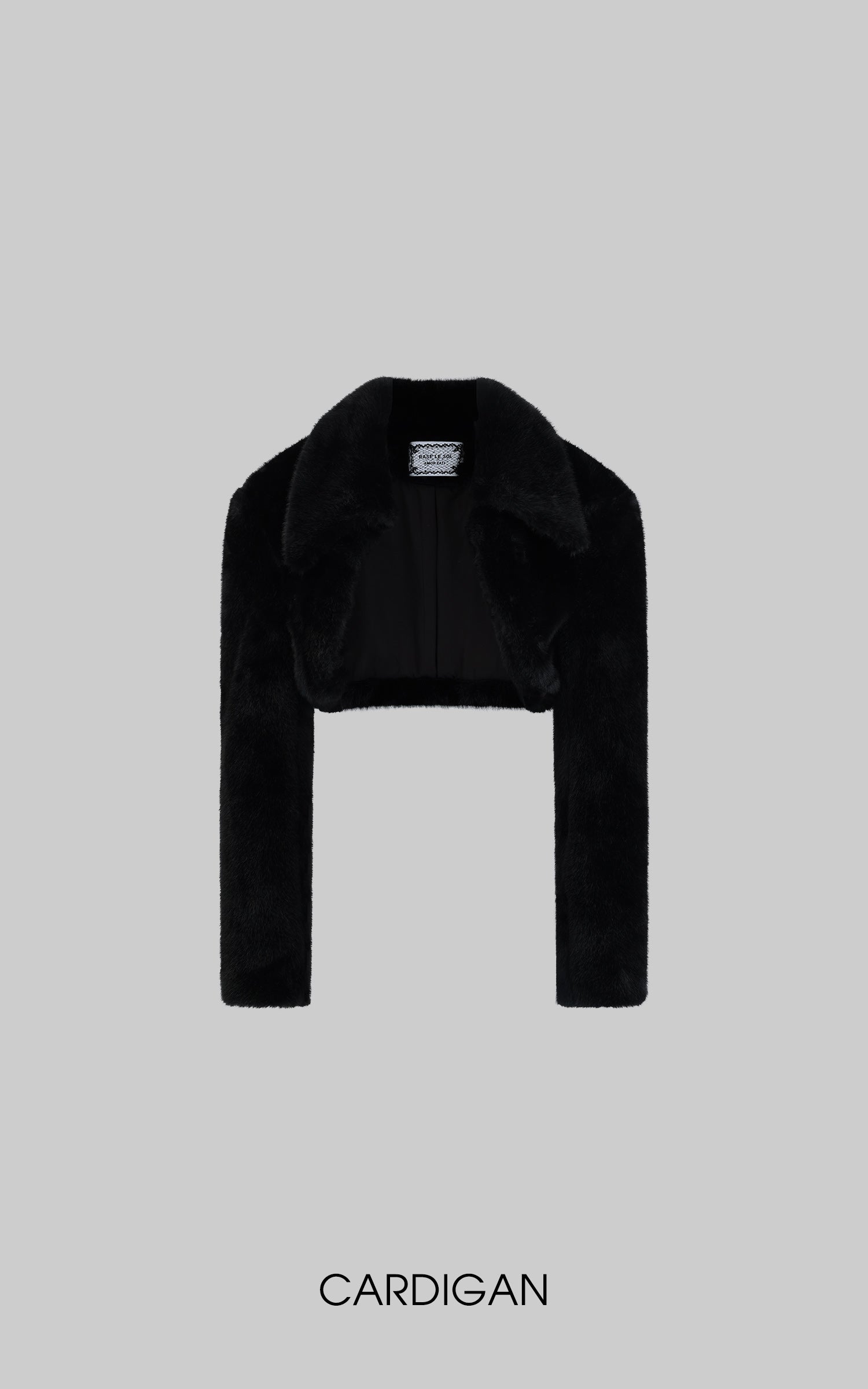 Rase le sol Faux Fur Bra Top, Skirt & Cardigan Set - PINKPARKS