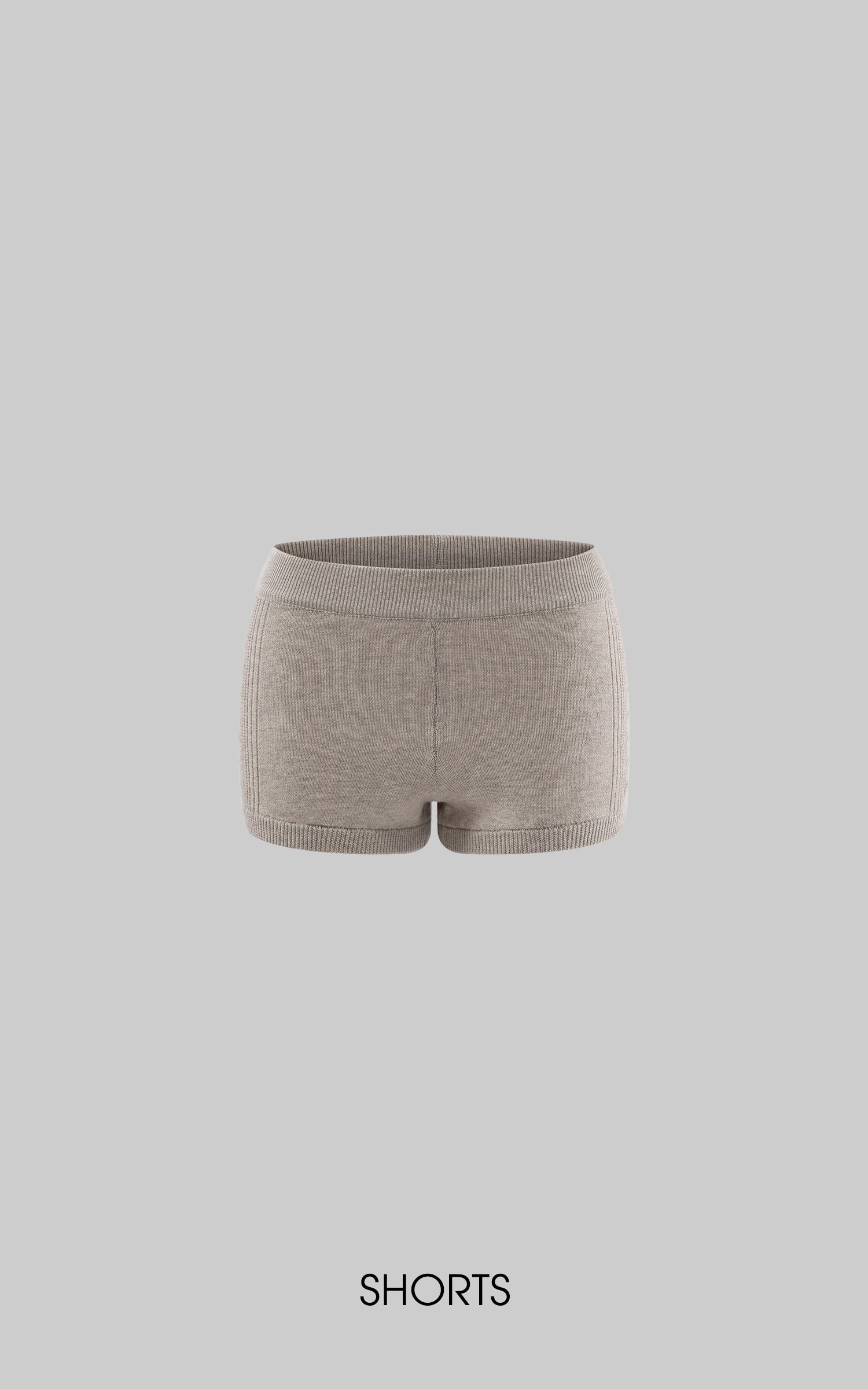 Rase le sol ミニマリストニット三点セット スリムセーター ショートパンツとキャミソール