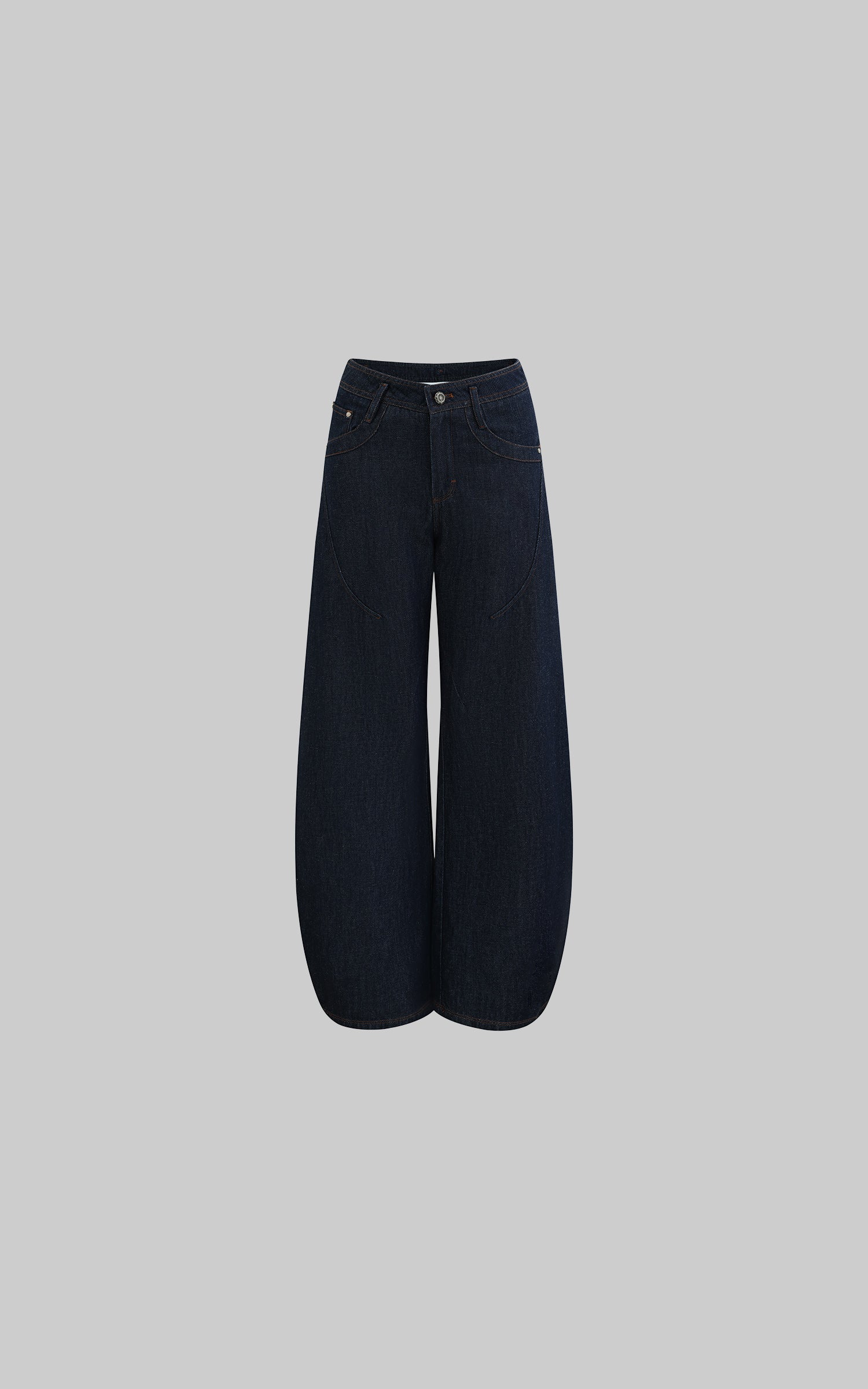 ROVENTE Sculpted Balloon Denim Trousers - PINKPARKS