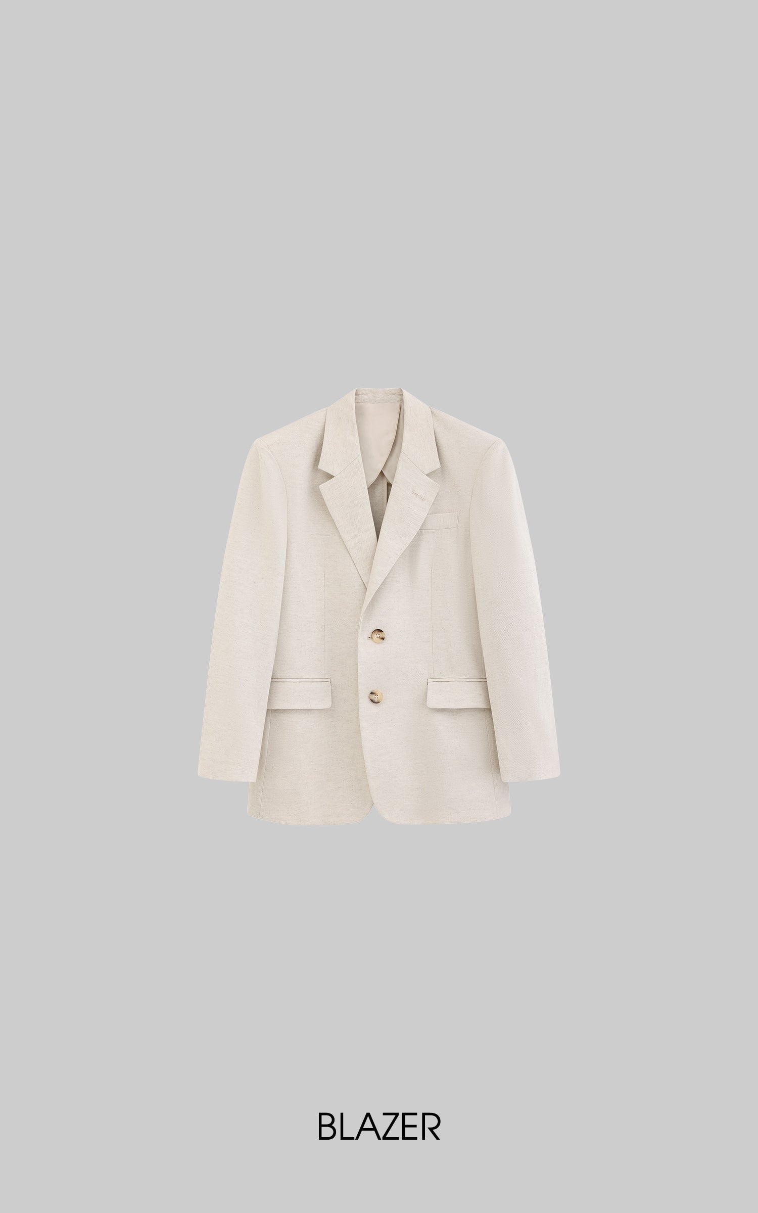 ROVENTE Linen-Blend Blazer & Pleated Mini Skirt Set - PINKPARKS