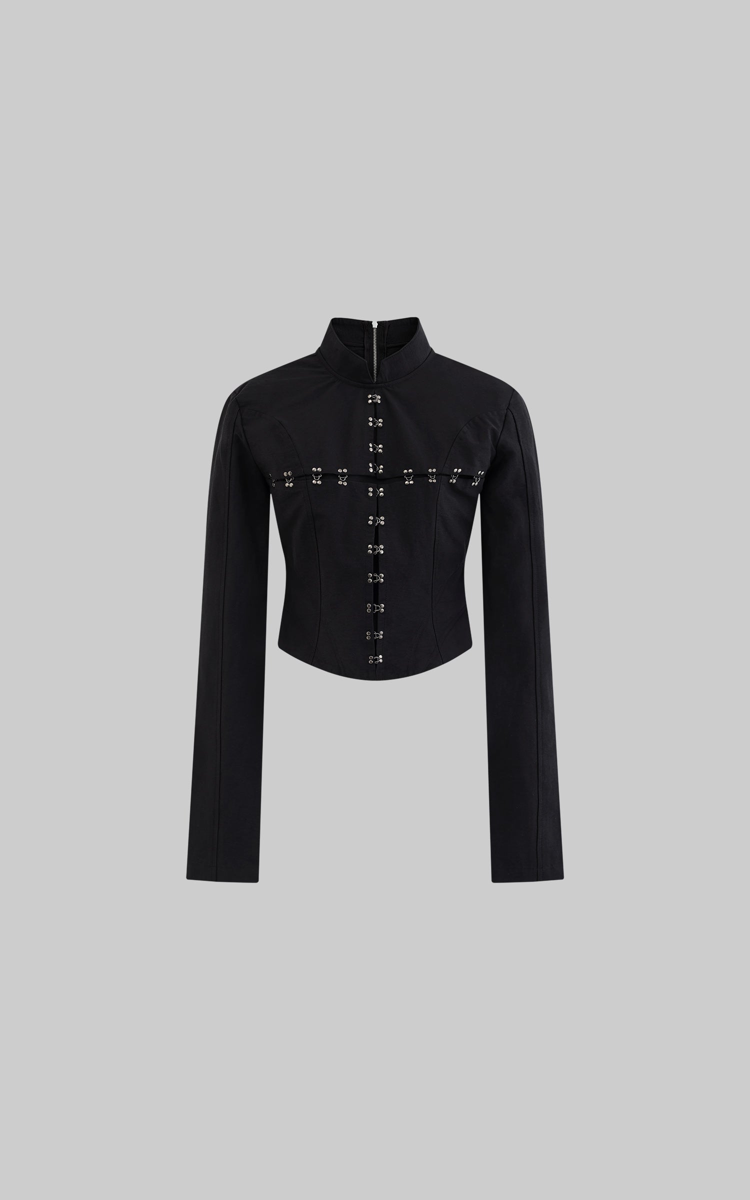 Rase le sol Fitted High-Neck Shirt - PINKPARKS