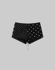 WARDEN EDGE Mixed Dot Print Drawstring Shorts with Graphic Cut - PINKPARKS
