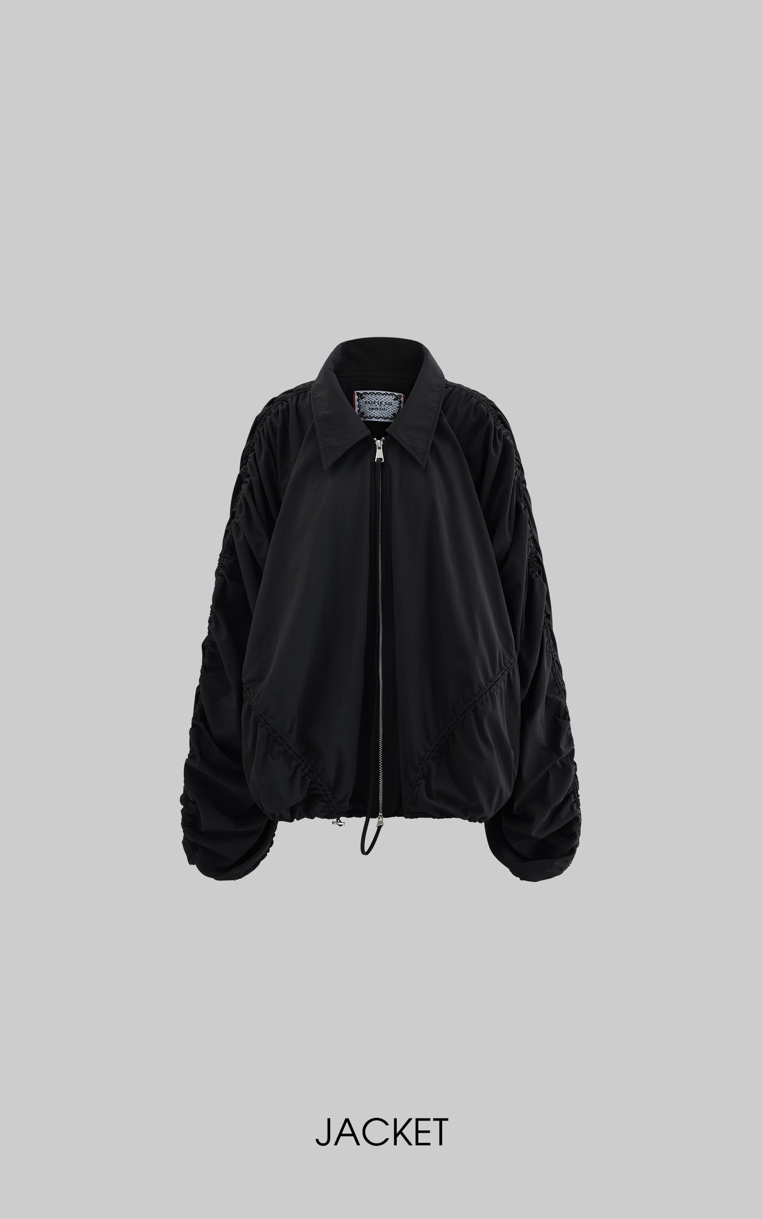 Rase le sol Oversized Ruched Jacket & Wide-Leg Pants Set - PINKPARKS