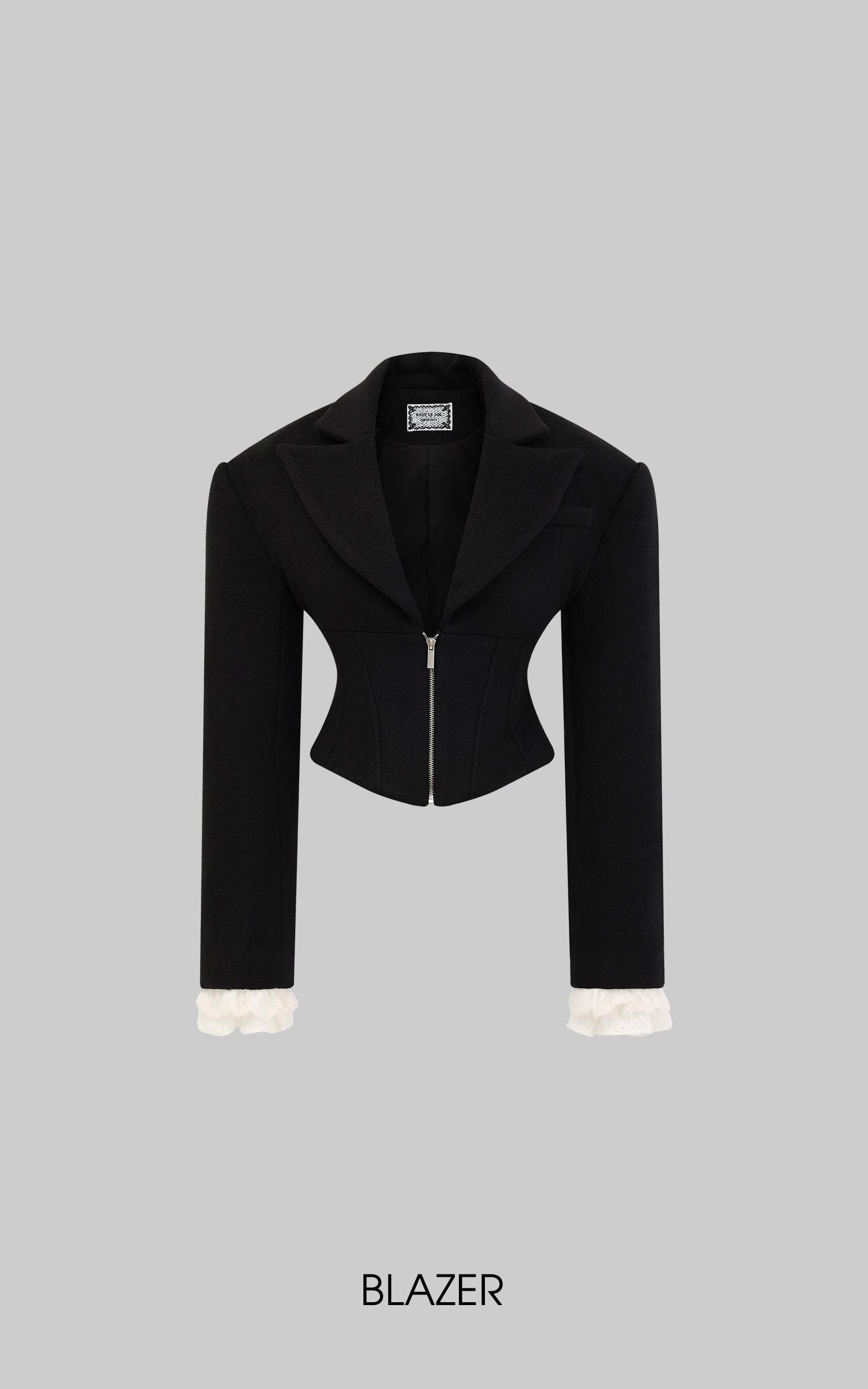 Rase le sol Waist-Tied Wool Blazer & Shorts Set - PINKPARKS