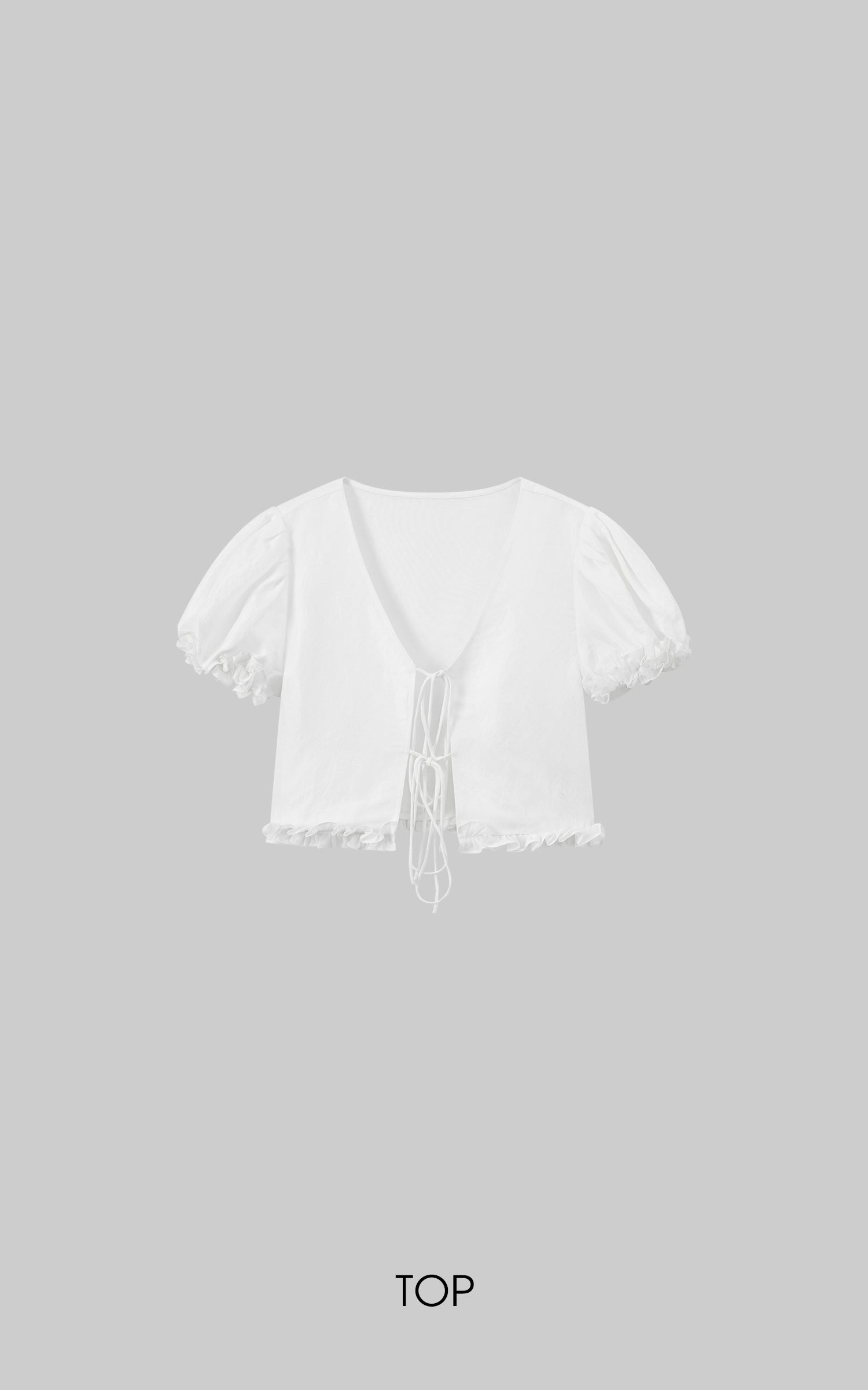 ROVENTE Ruched Tie-Front Top & Frill Mini Skirt Set - PINKPARKS