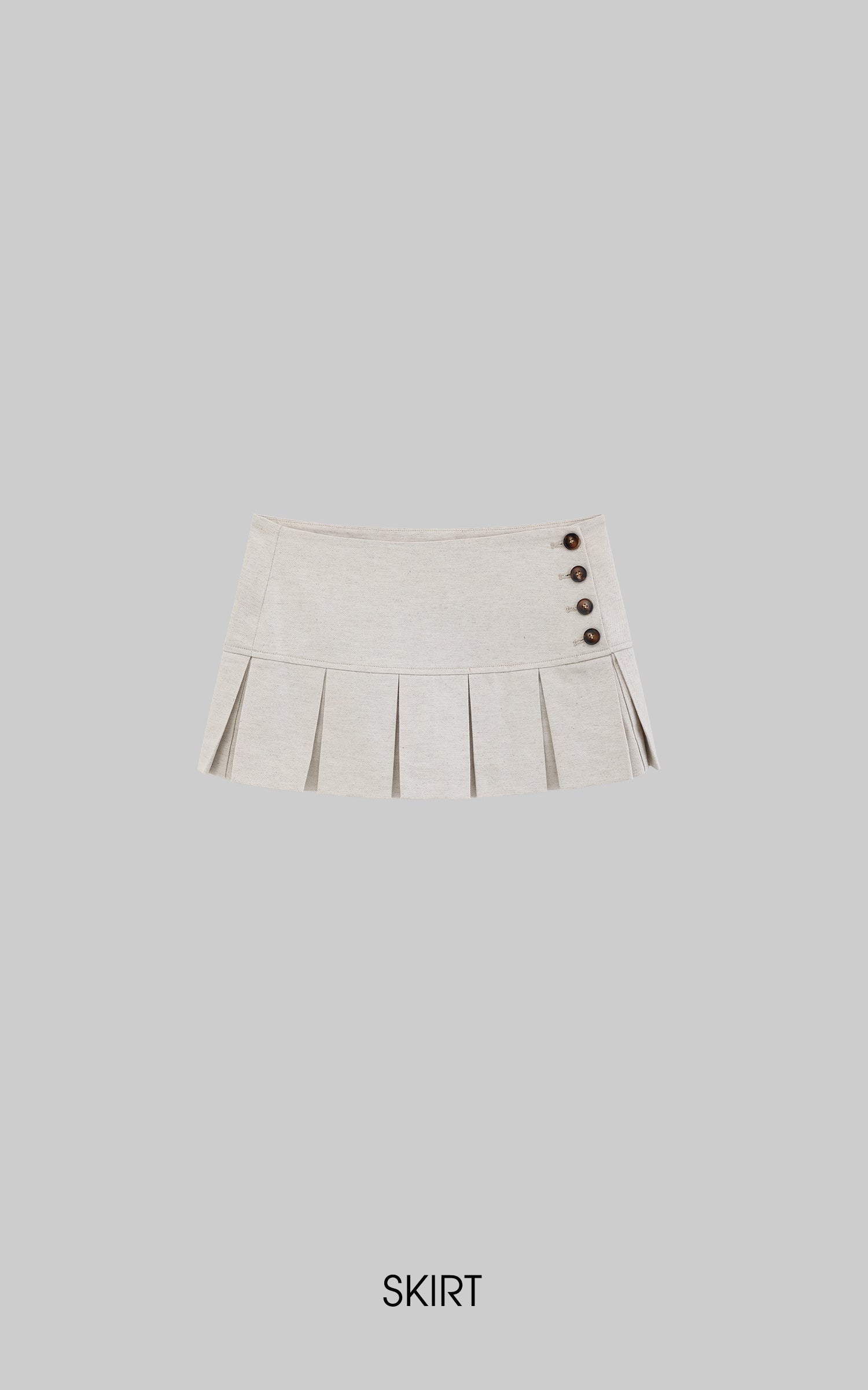 ROVENTE Linen-Blend Blazer &amp; Pleated Mini Skirt Set - PINKPARKS