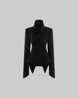WARDEN EDGE デコンストラクト ハイネック アシンメトリーヘム ジャケット