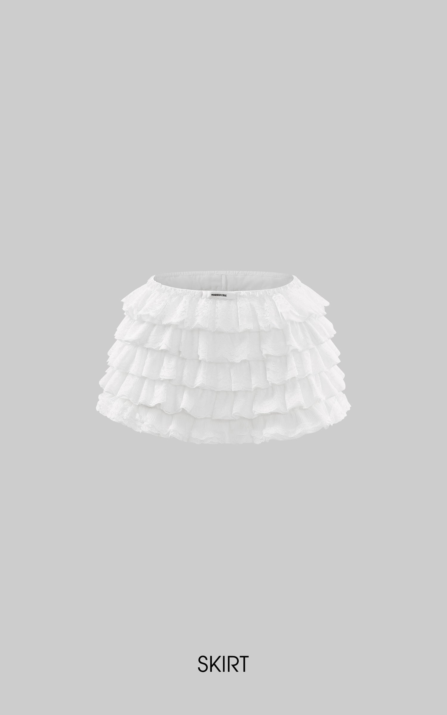 WARDEN EDGE レーストリムキャミトップとレイヤードラッフルミニスカートセット
