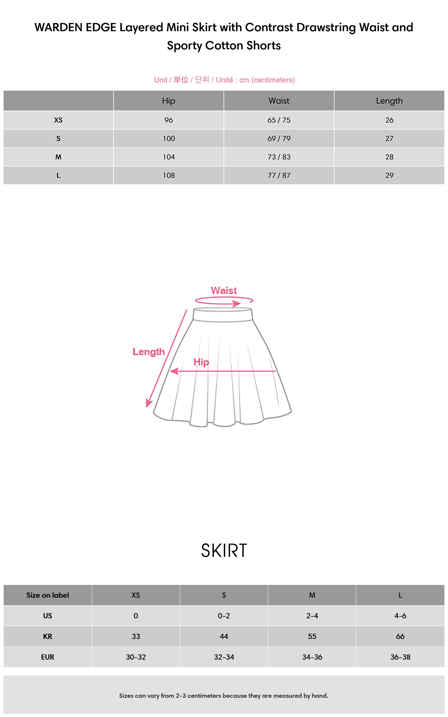 WARDEN EDGE Layered Mini Skirt with Contrast Drawstring Waist and Sporty Cotton Shorts