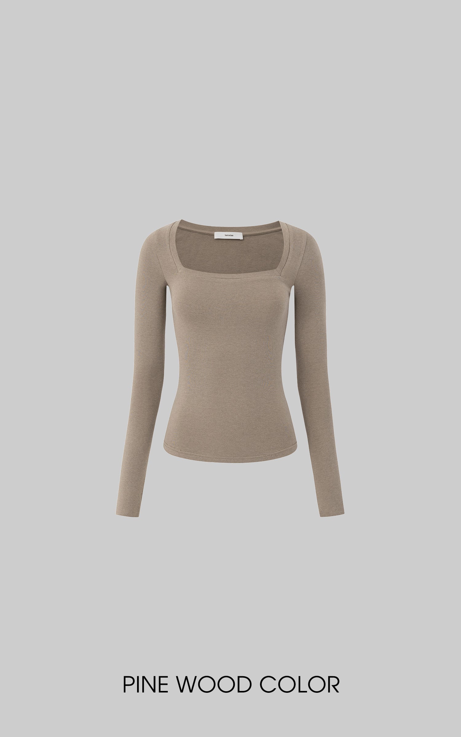IAMXIAA Square Neck Long Sleeve Base Top