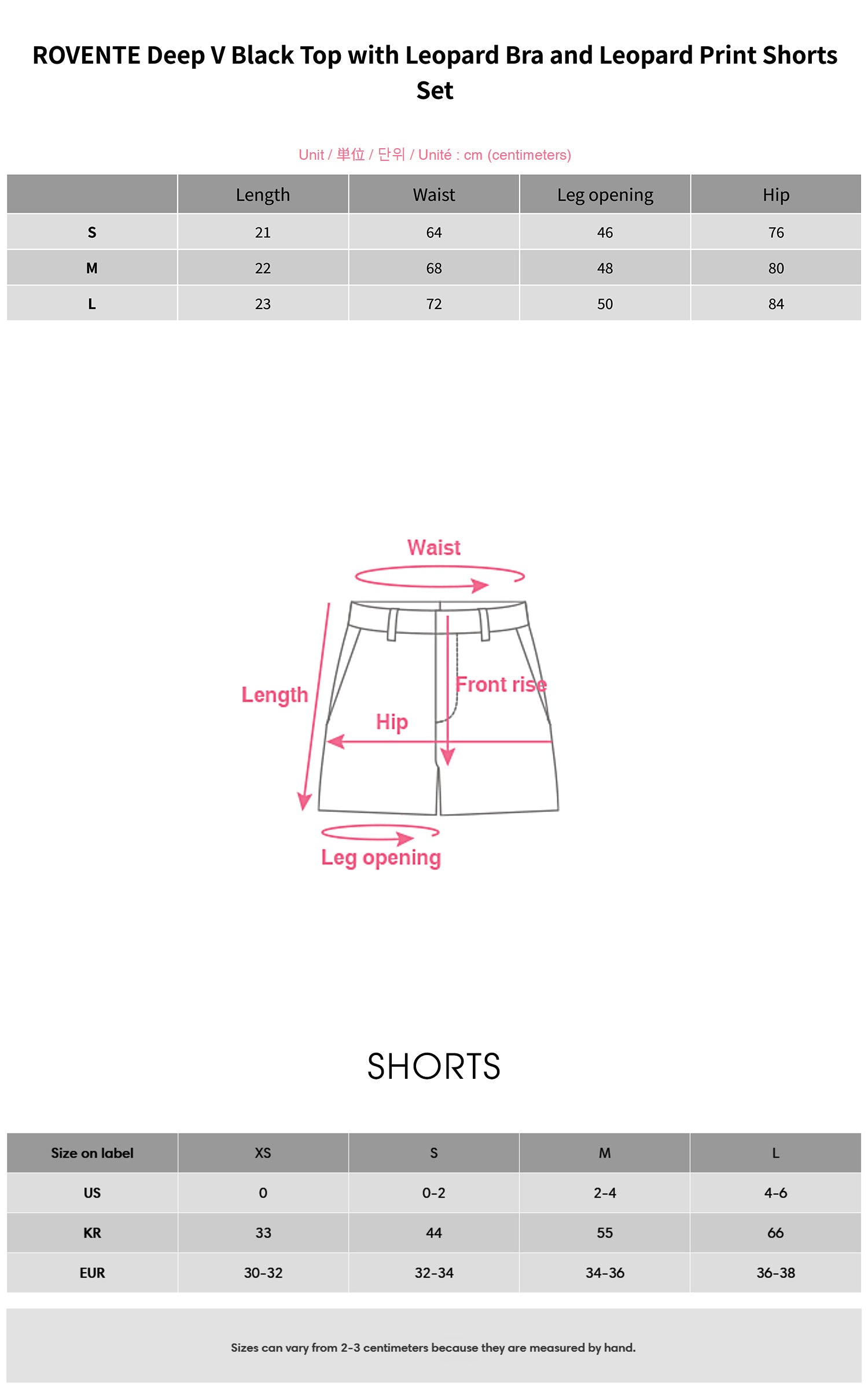 ROVENTE レオパード柄ブラ＆ショーツセット付きディープVブラックトップ