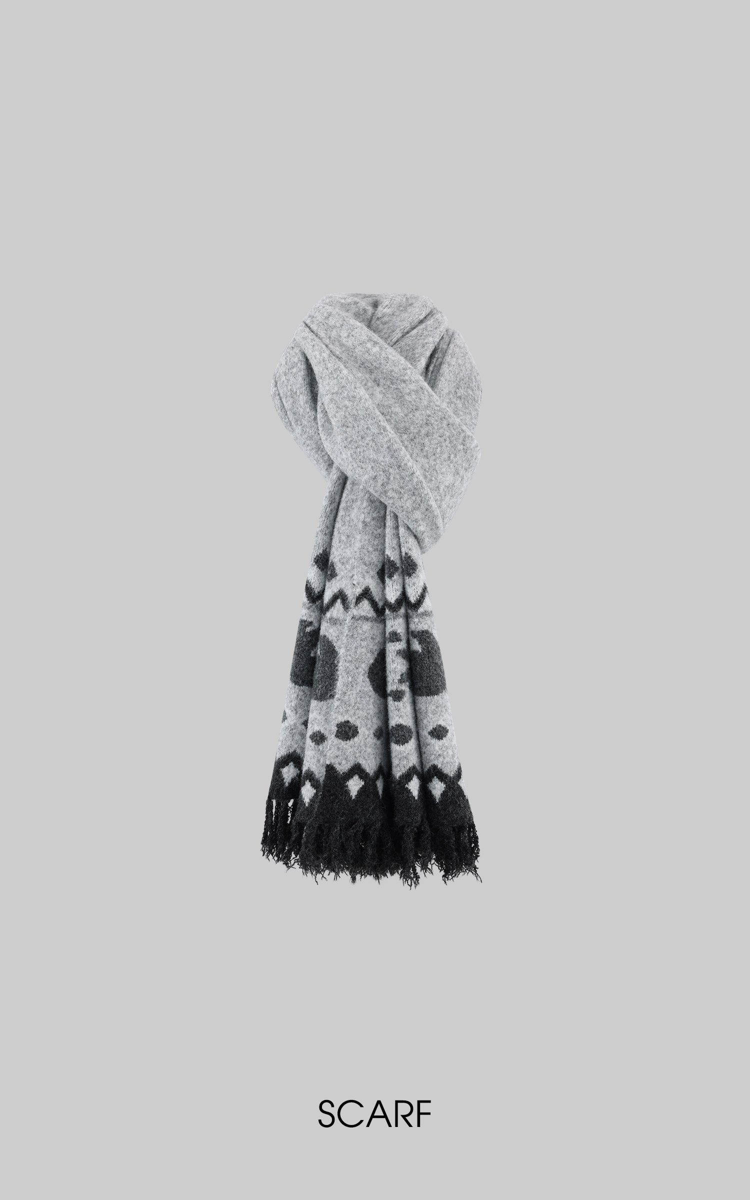 WARDEN EDGE ポーラージャカードニットセーター &amp; スカーフセット