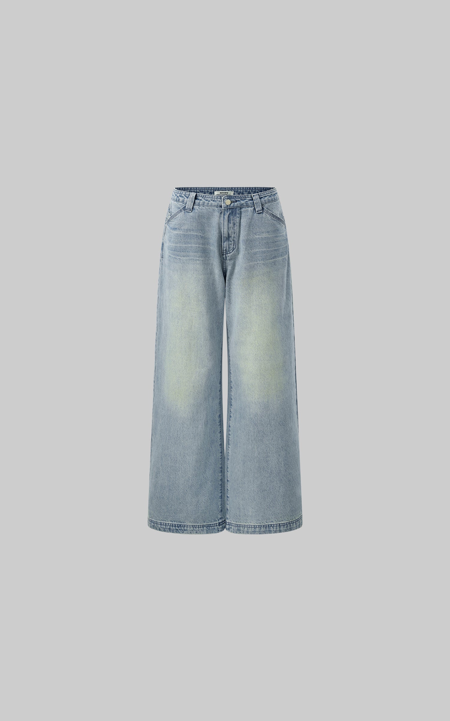 ROVENTE Low Rise Wide-Leg Distressed Jeans - PINKPARKS