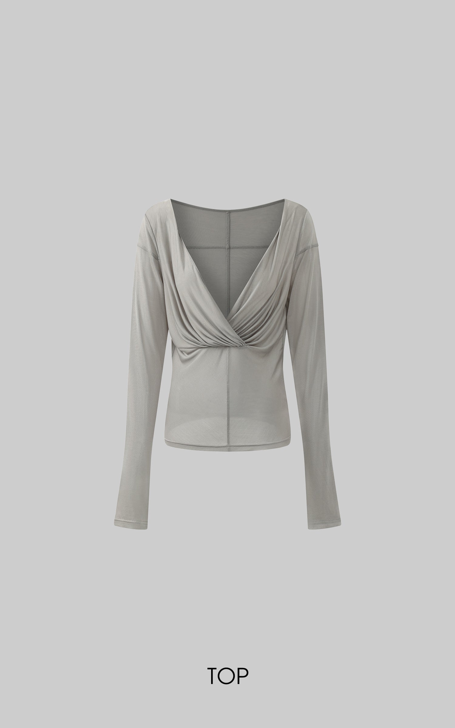 Rase le sol Draped Mesh Top with Lace Trim Camisole Set - PINKPARKS