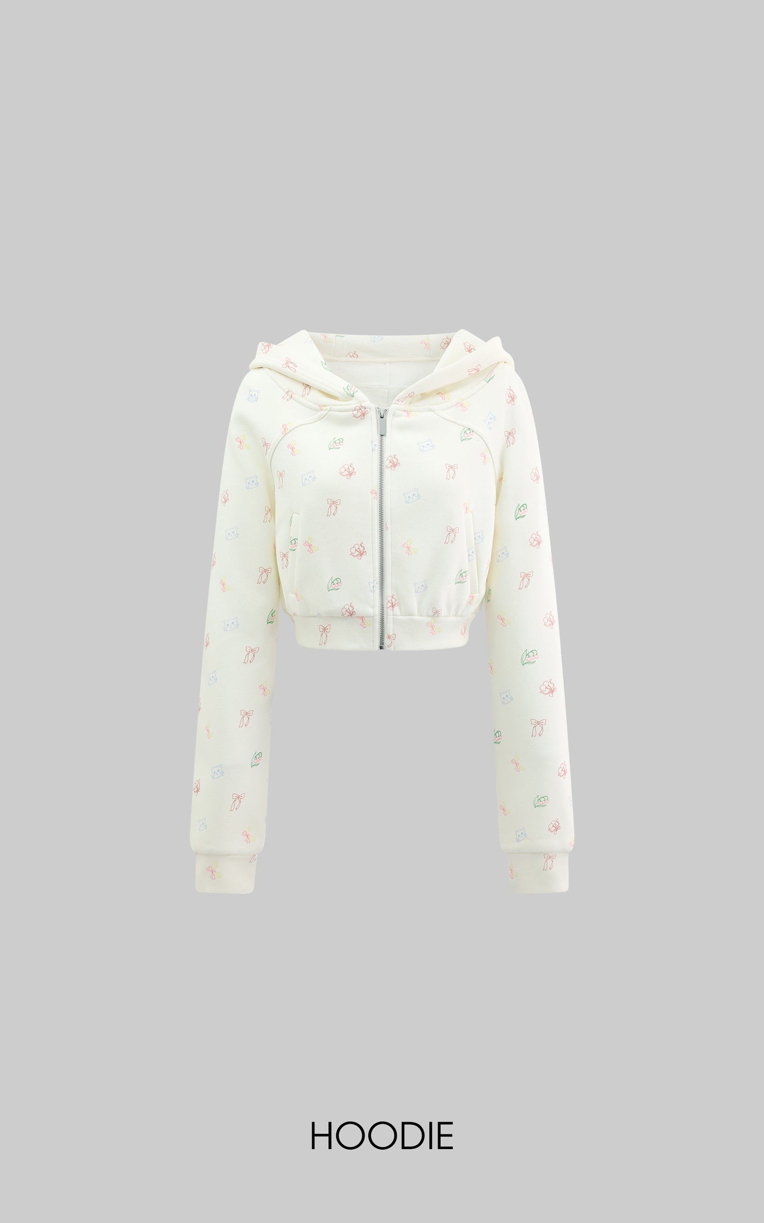 Rase le sol Cartoon Print Hoodie & Sweatpants Set - PINKPARKS