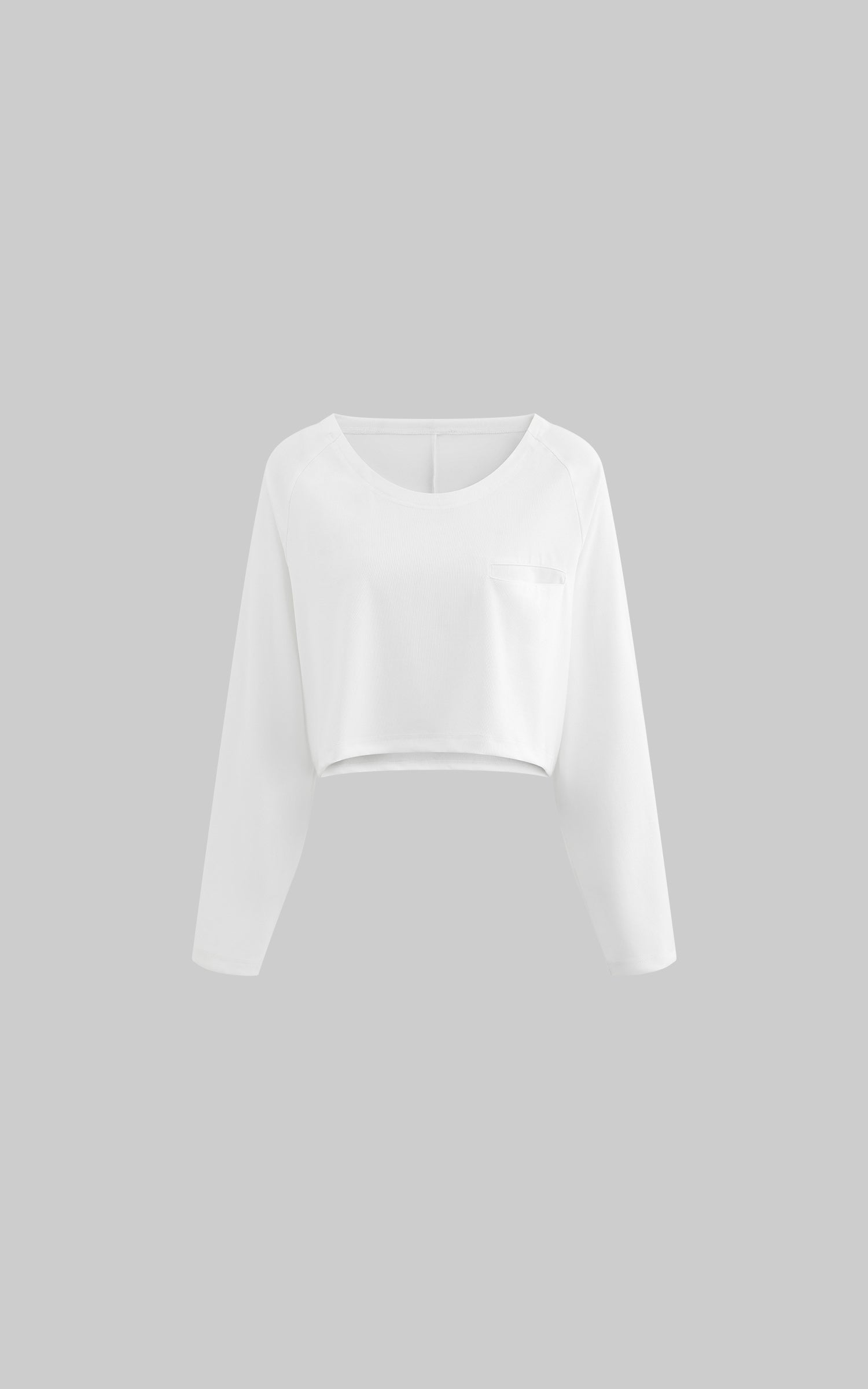 WARDEN EDGE Off-Shoulder Cropped Long Sleeve T-Shirt - PINKPARKS