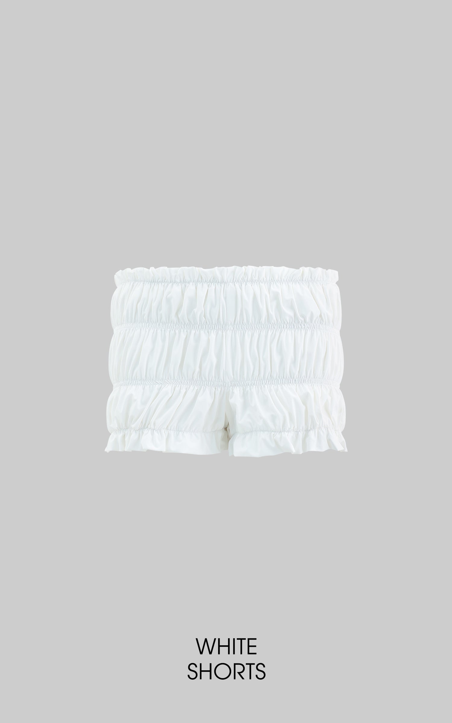 Rase le sol Ruched Bandeau Top &amp; Shorts Set - PINKPARKS