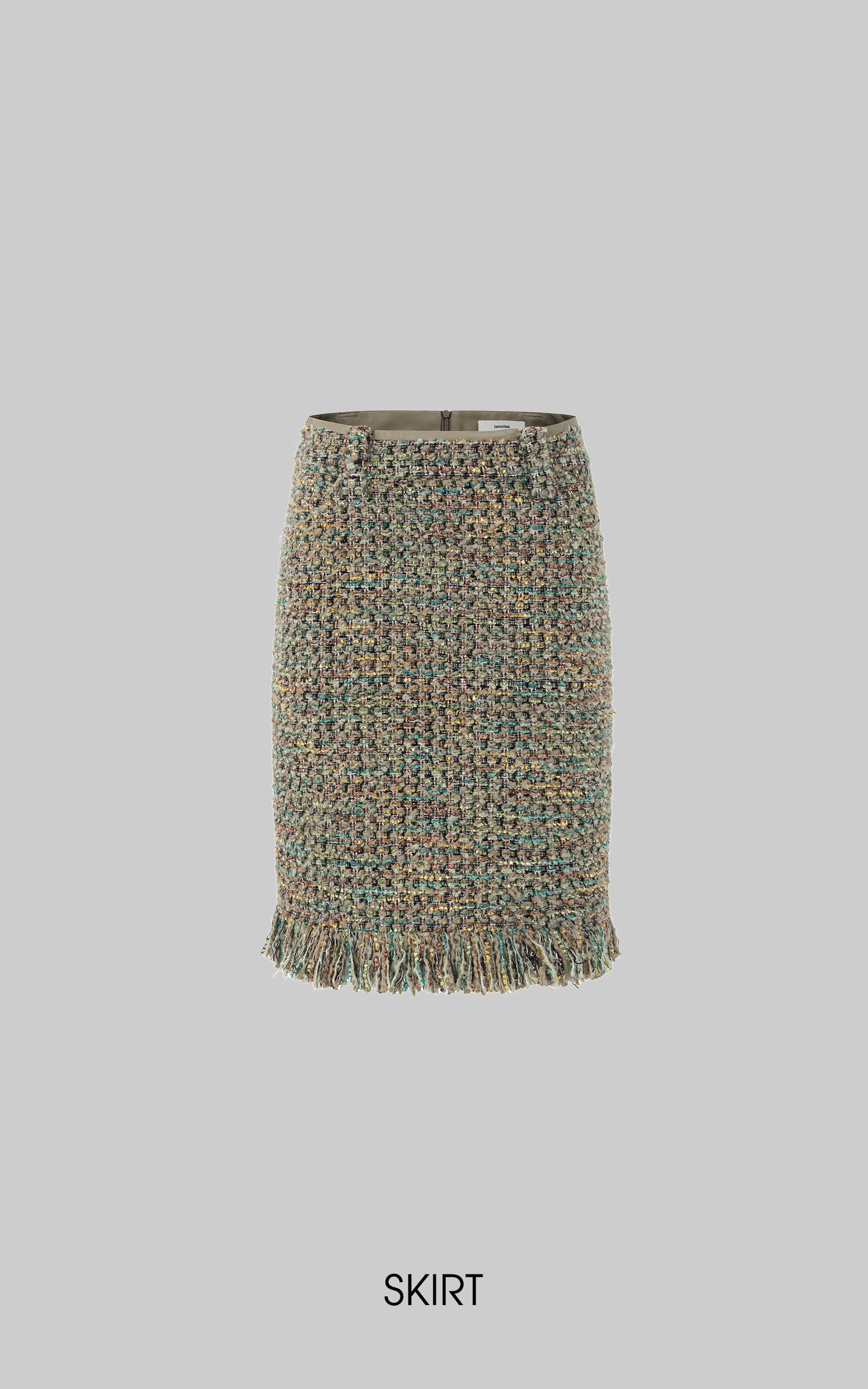 IAMXIAA テクスチャードツイードジャケットとスカートセット