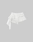 WARDEN EDGE Layered Pleated Mini Skirt Shorts - PINKPARKS