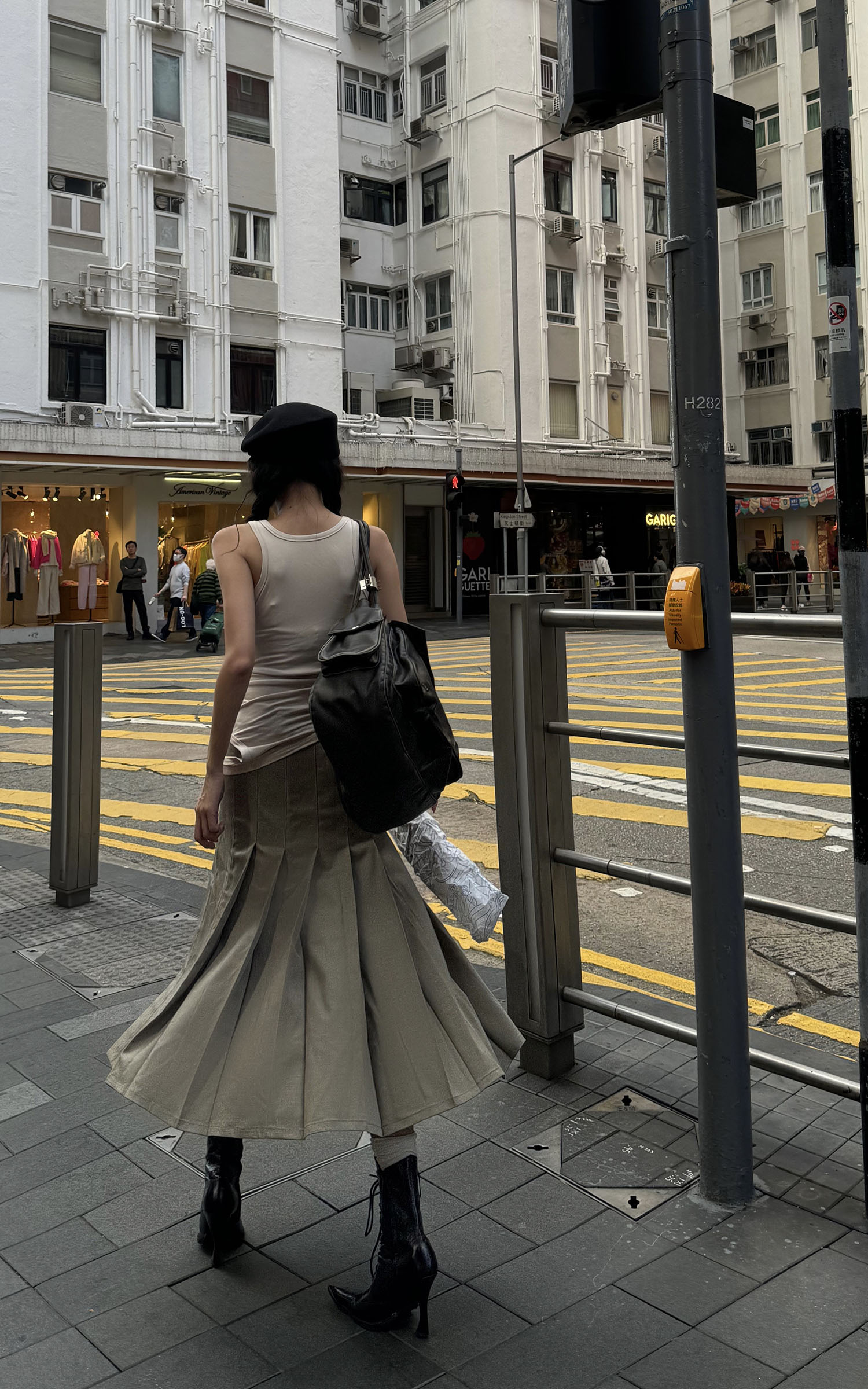 WARDEN EDGE Asymmetrical vest with skirt & pleated skirt set - PINKPARKS