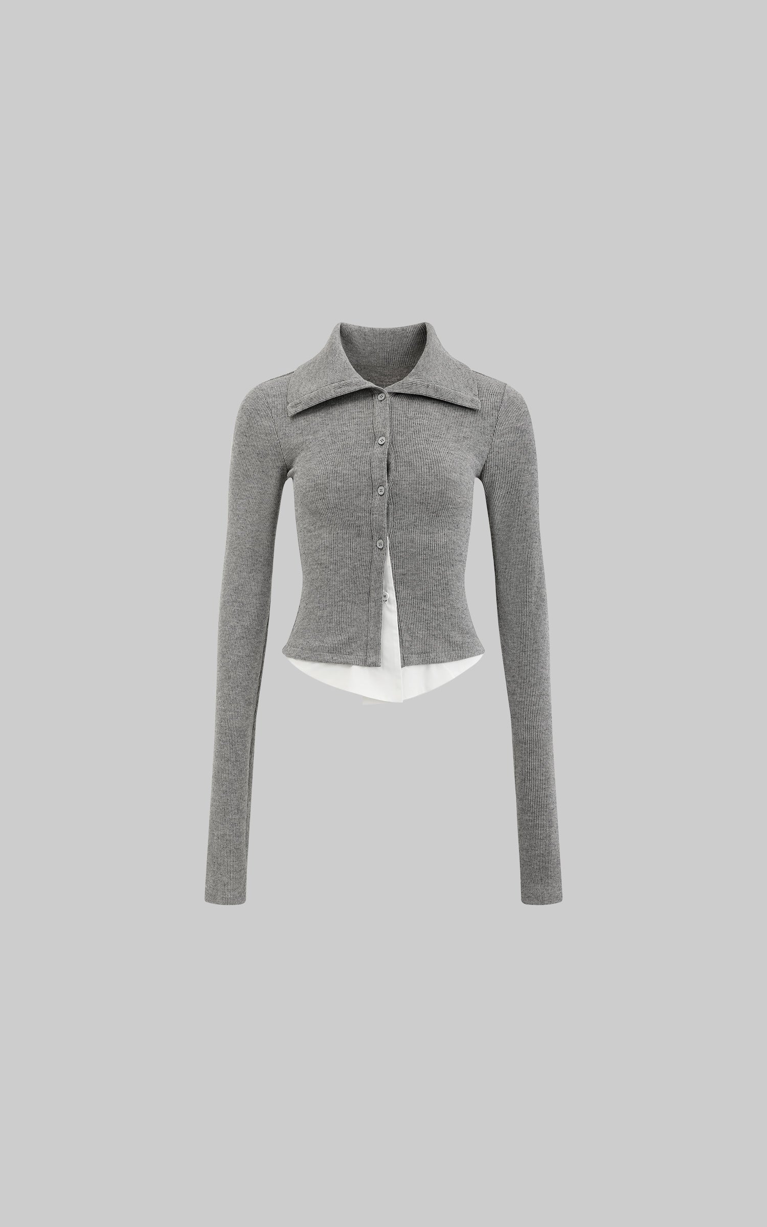 WARDEN EDGE High Neck Layered Effect Long-Sleeve Top - PINKPARKS