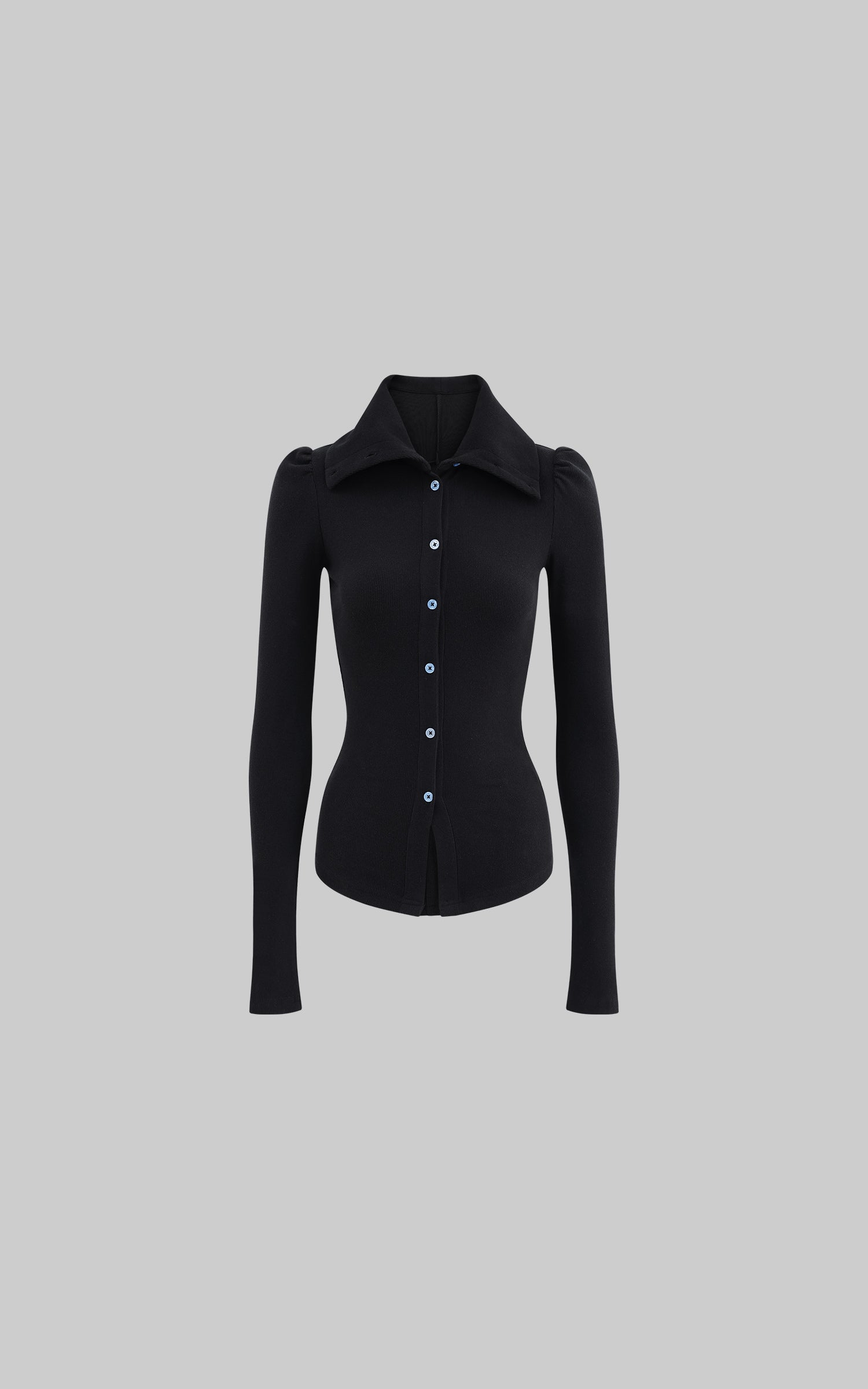 Rase le Sol Fitted Black Knit Cardigan - PINKPARKS