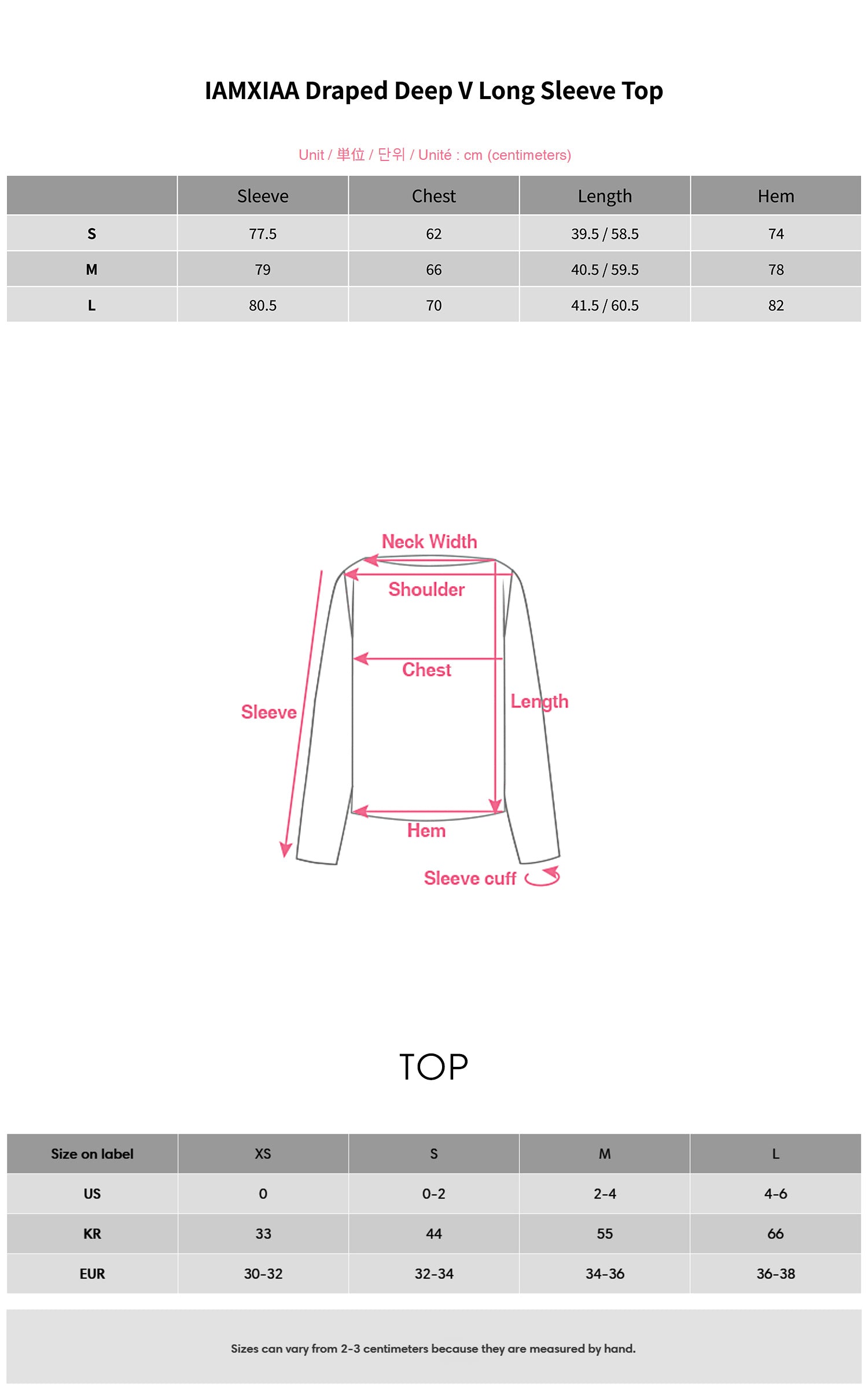 IAMXIAA Draped Deep V Long Sleeve Top