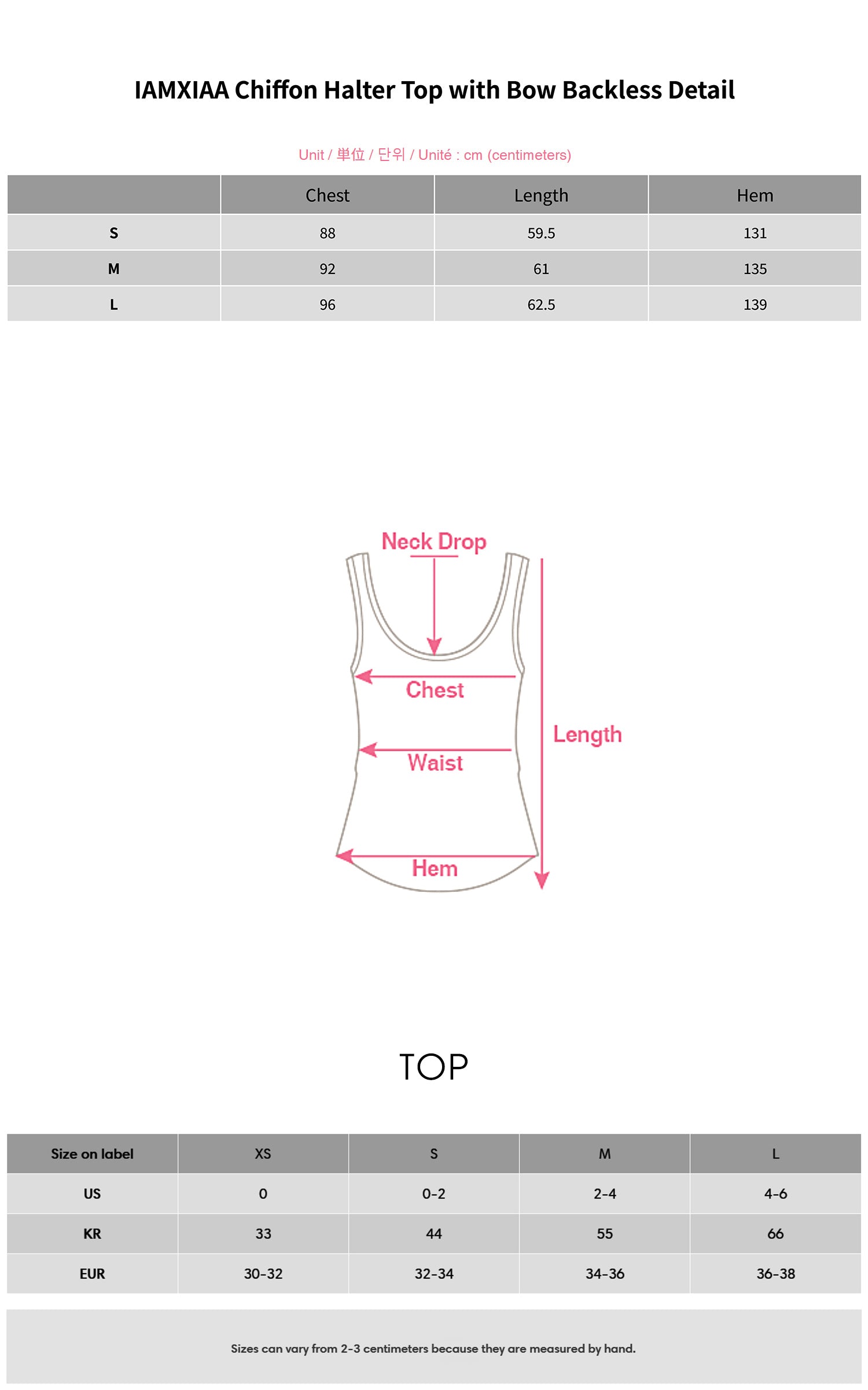 IAMXIAA シフォンホルタートップ・リボン＆バックレスデザイン