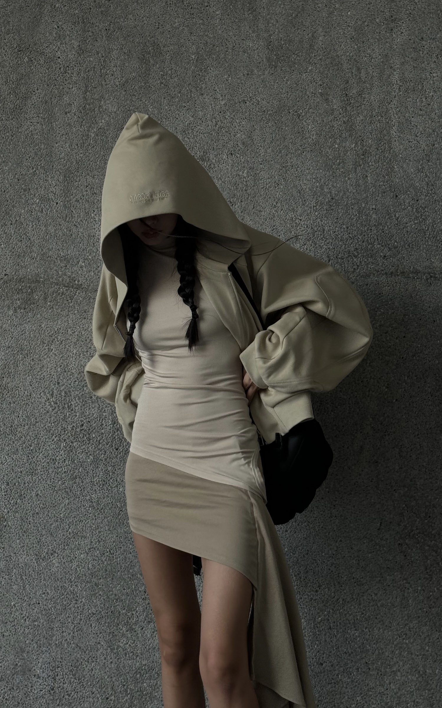 WARDEN EDGE Asymmetrical vest with skirt &amp; pleated skirt set - PINKPARKS