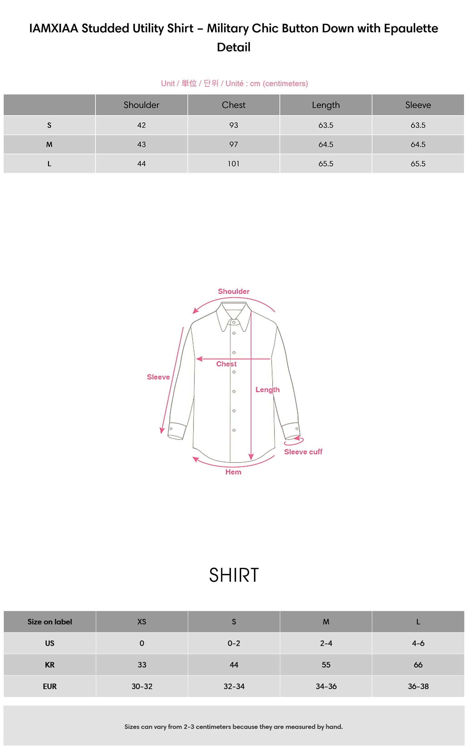 IAMXIAA スタッズ付きユーティリティシャツ – エポレットが映えるミリタリーチックなボタンダウン