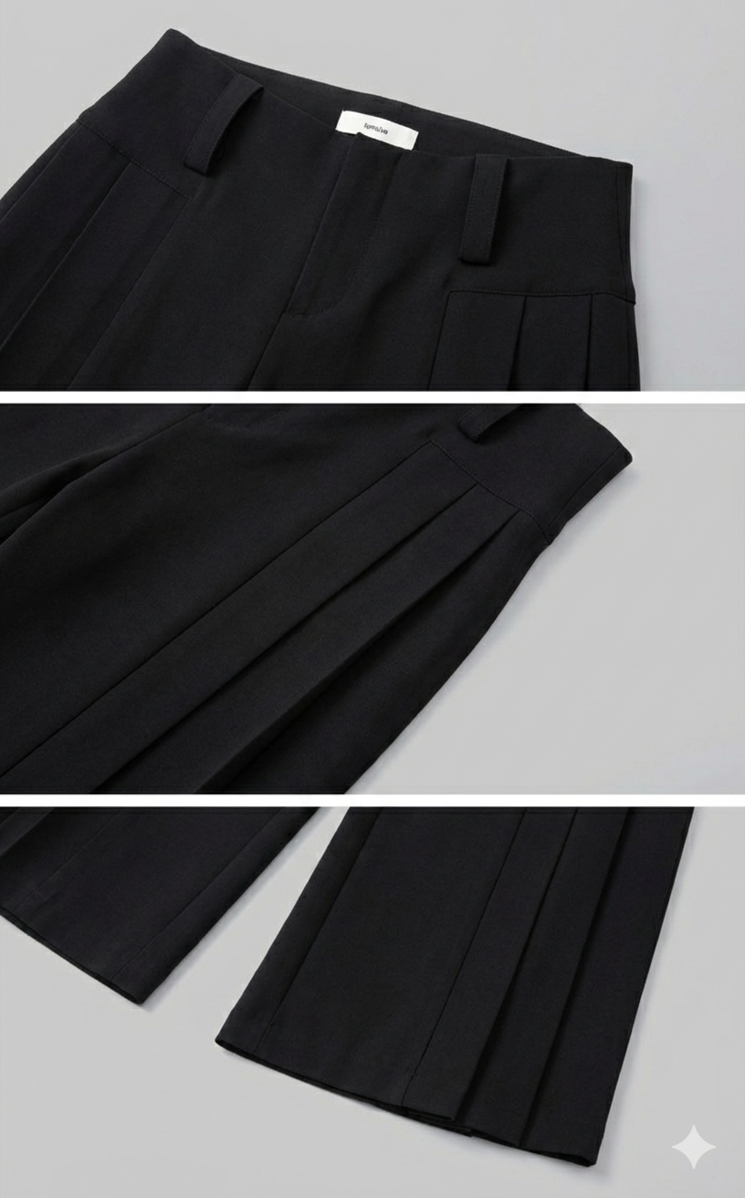 IAMXIAA V-Neck Knit Sweater and High-Neck Vest Layered Set