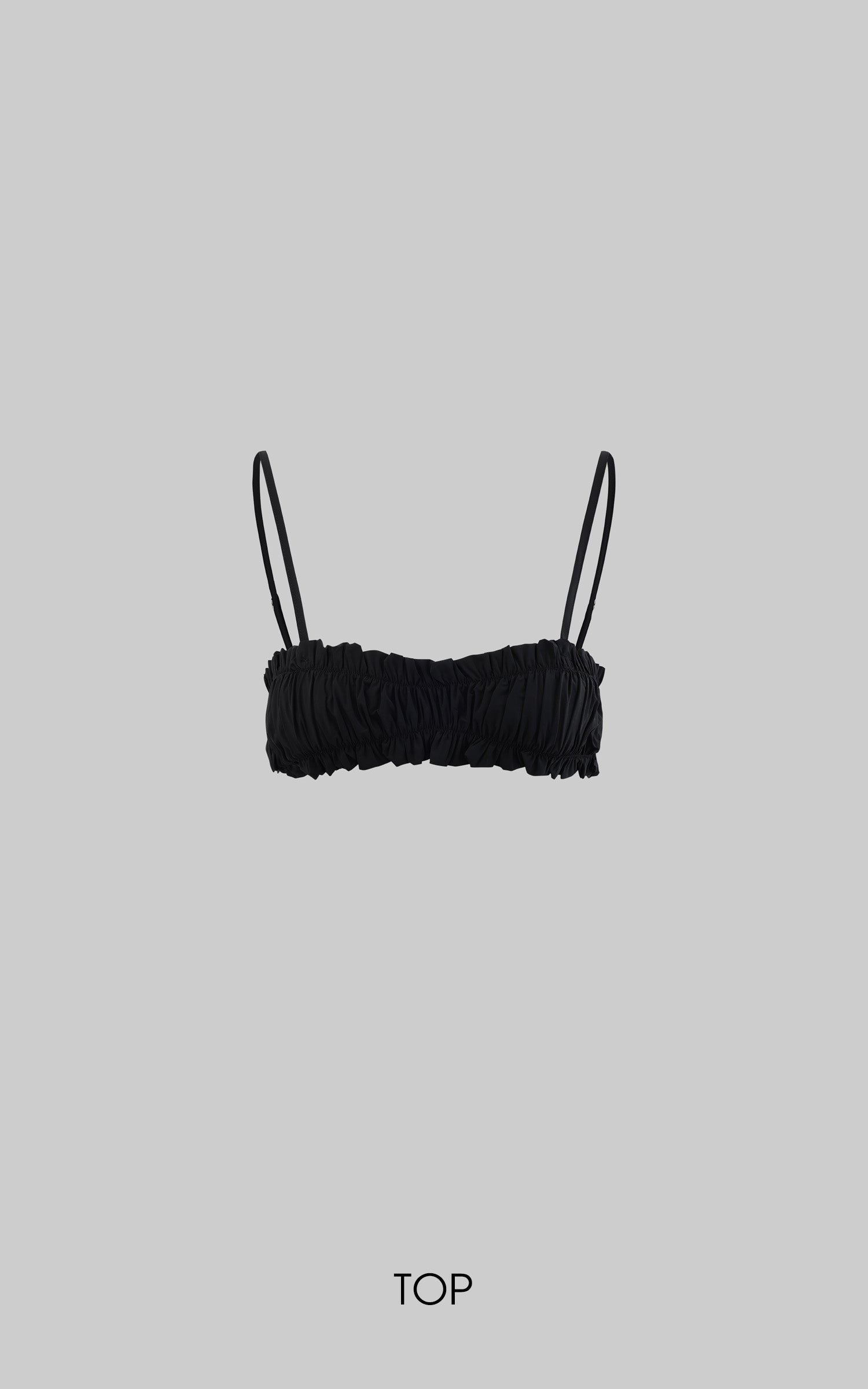 Rase le sol Ruched Bandeau Top & Shorts Set - PINKPARKS