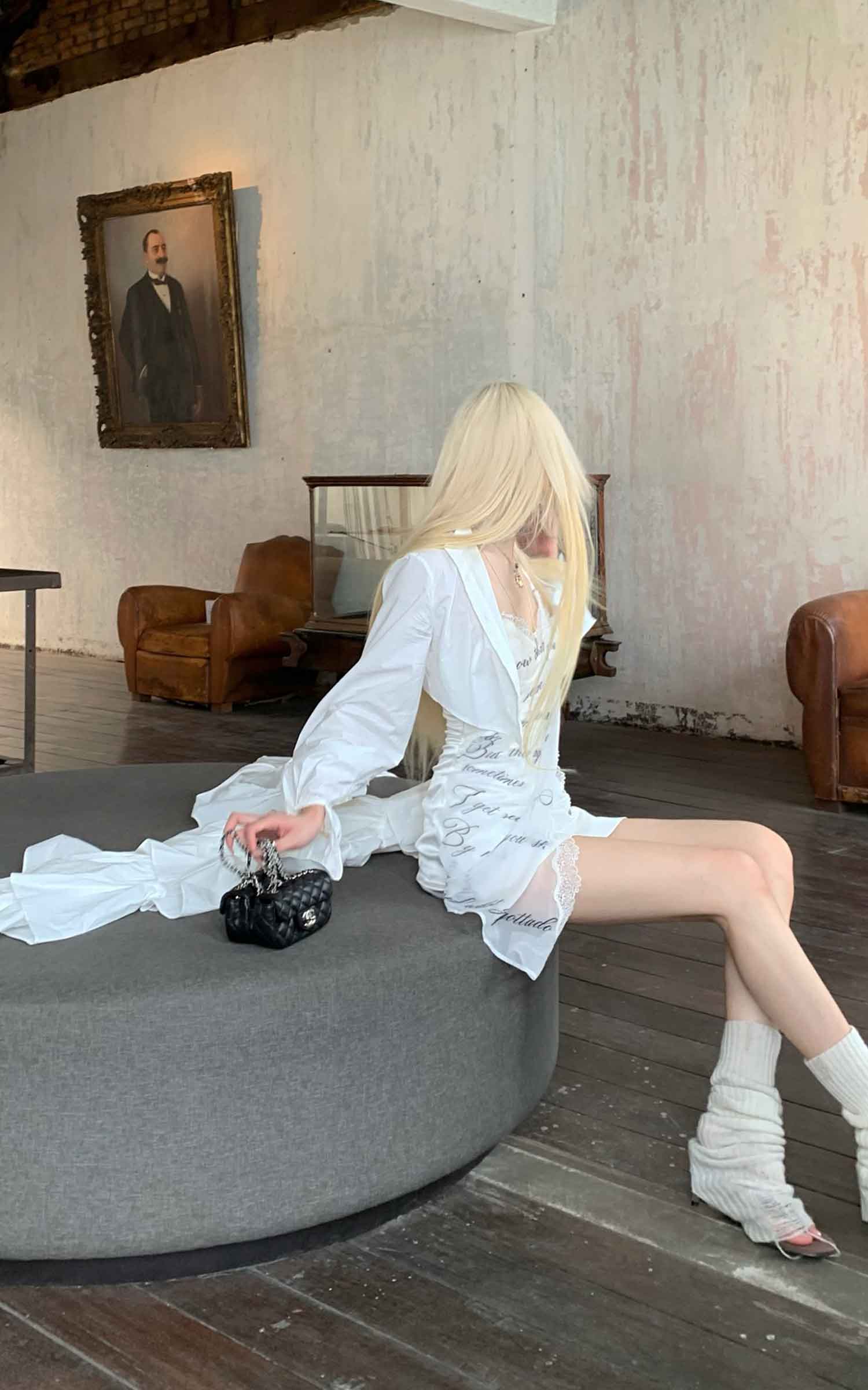 Rase le sol Slip Dress with Layered Shirt Dress - PINKPARKS