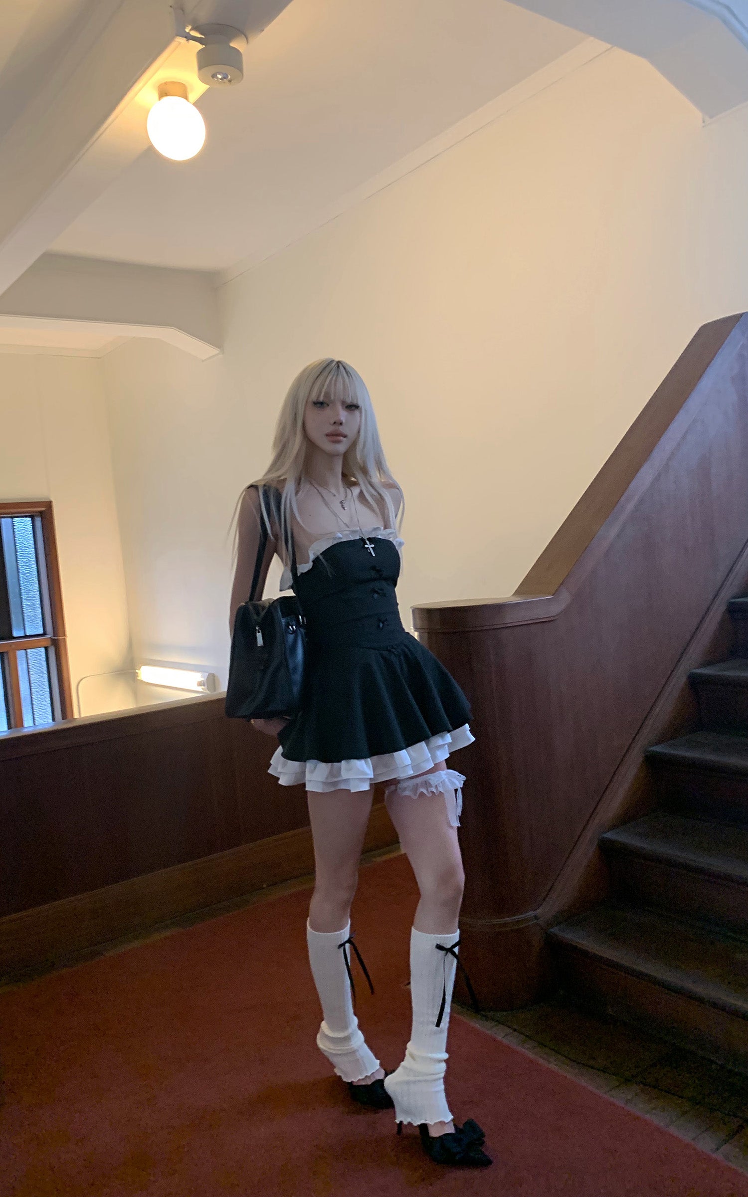 Rase le sol Strapless Flared Dress - PINKPARKS