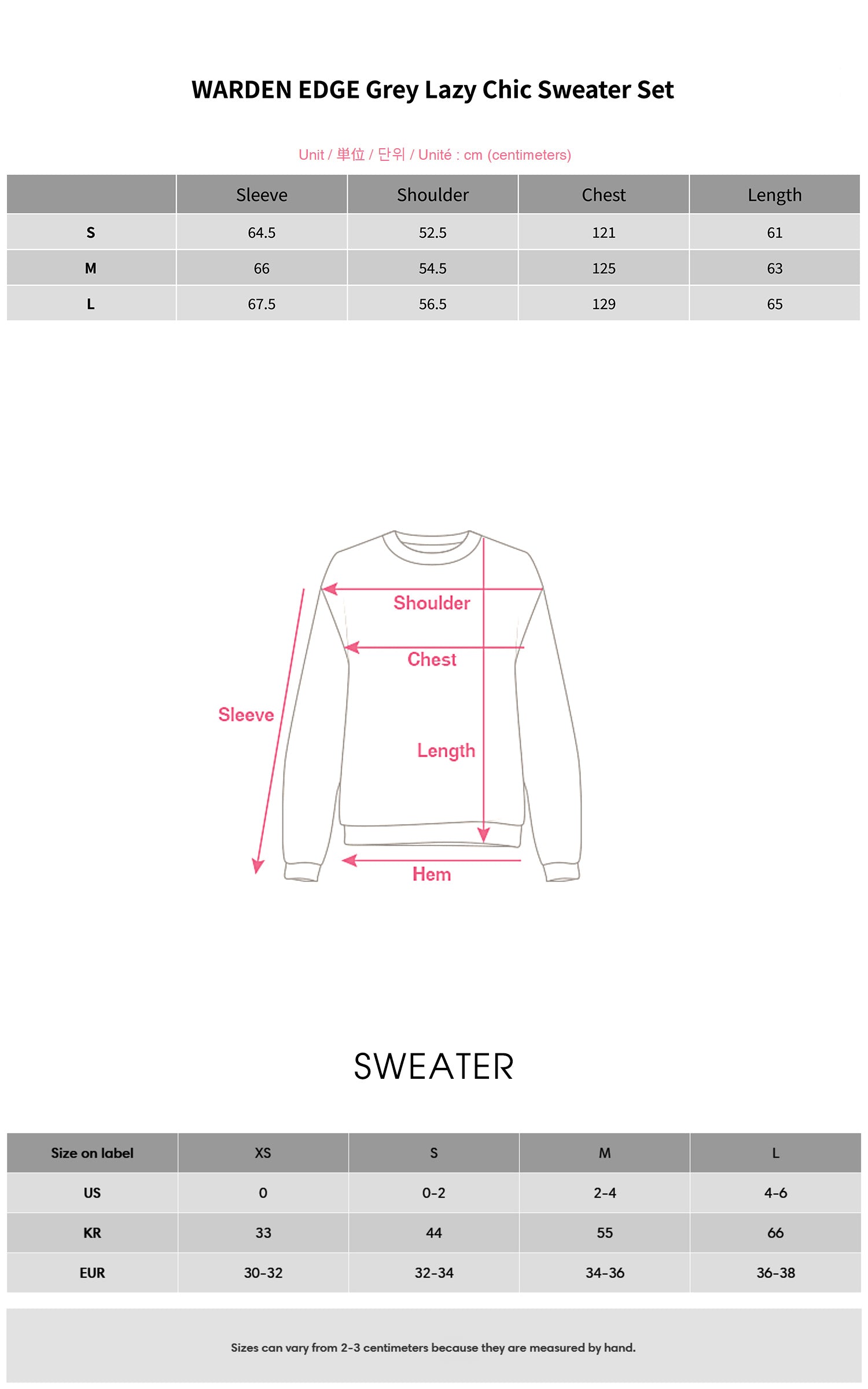 WARDEN EDGE グレーのラジーチックなセーターセット