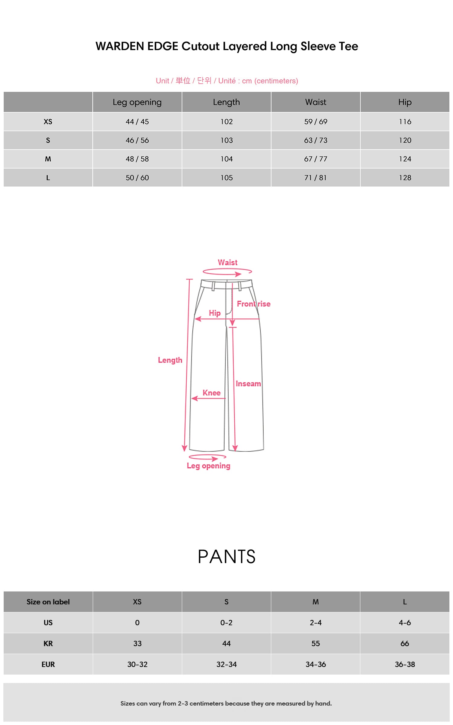 WARDEN EDGE カットアウトレイヤード長袖Tシャツ