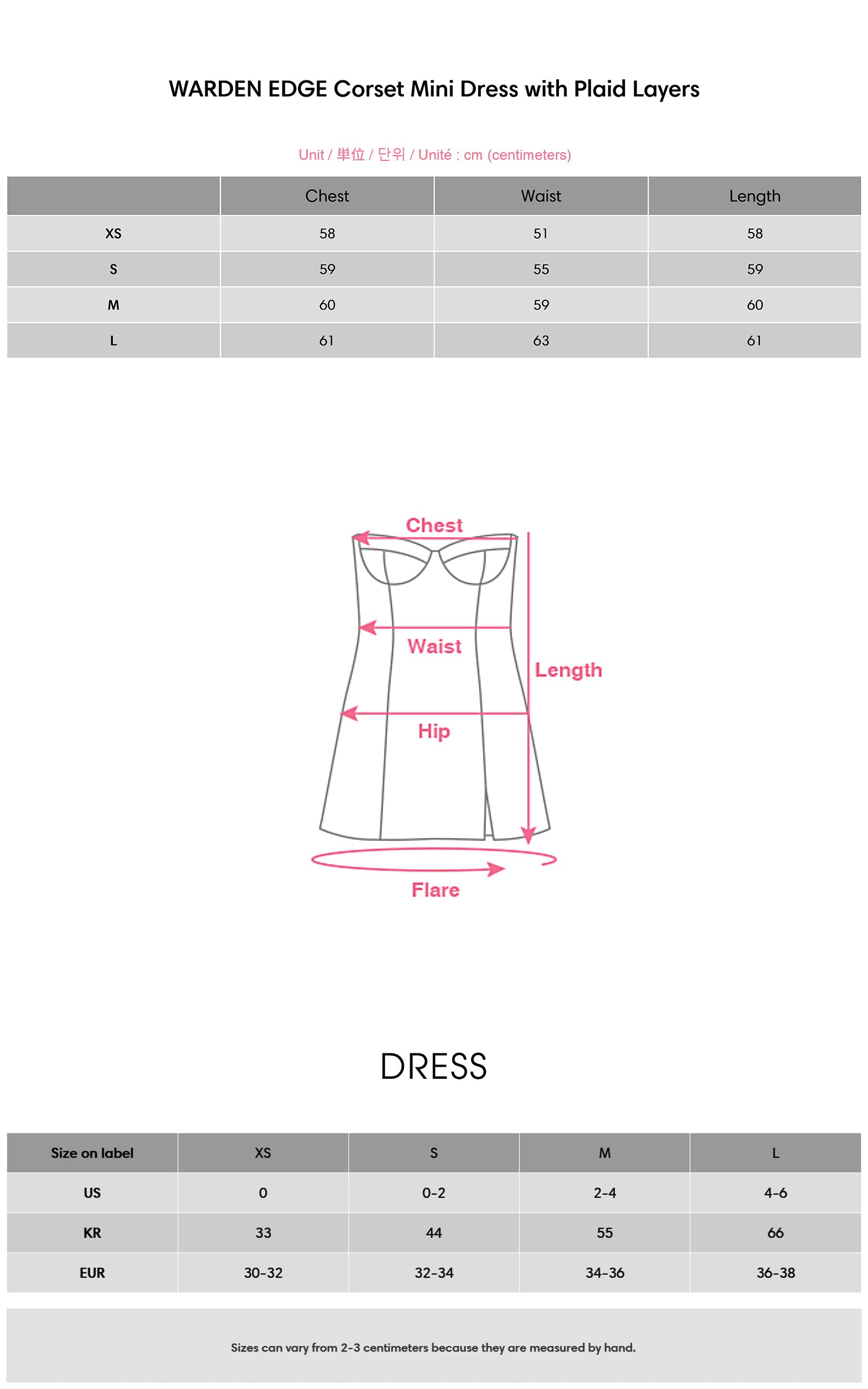 WARDEN EDGE Corset Mini Dress with Plaid Layers - PINKPARKS