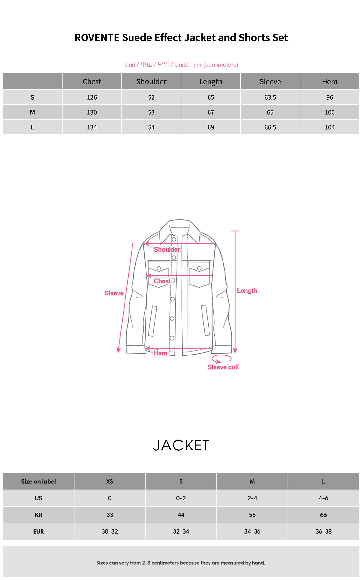 ROVENTE Suede Effect Jacket and Shorts Set