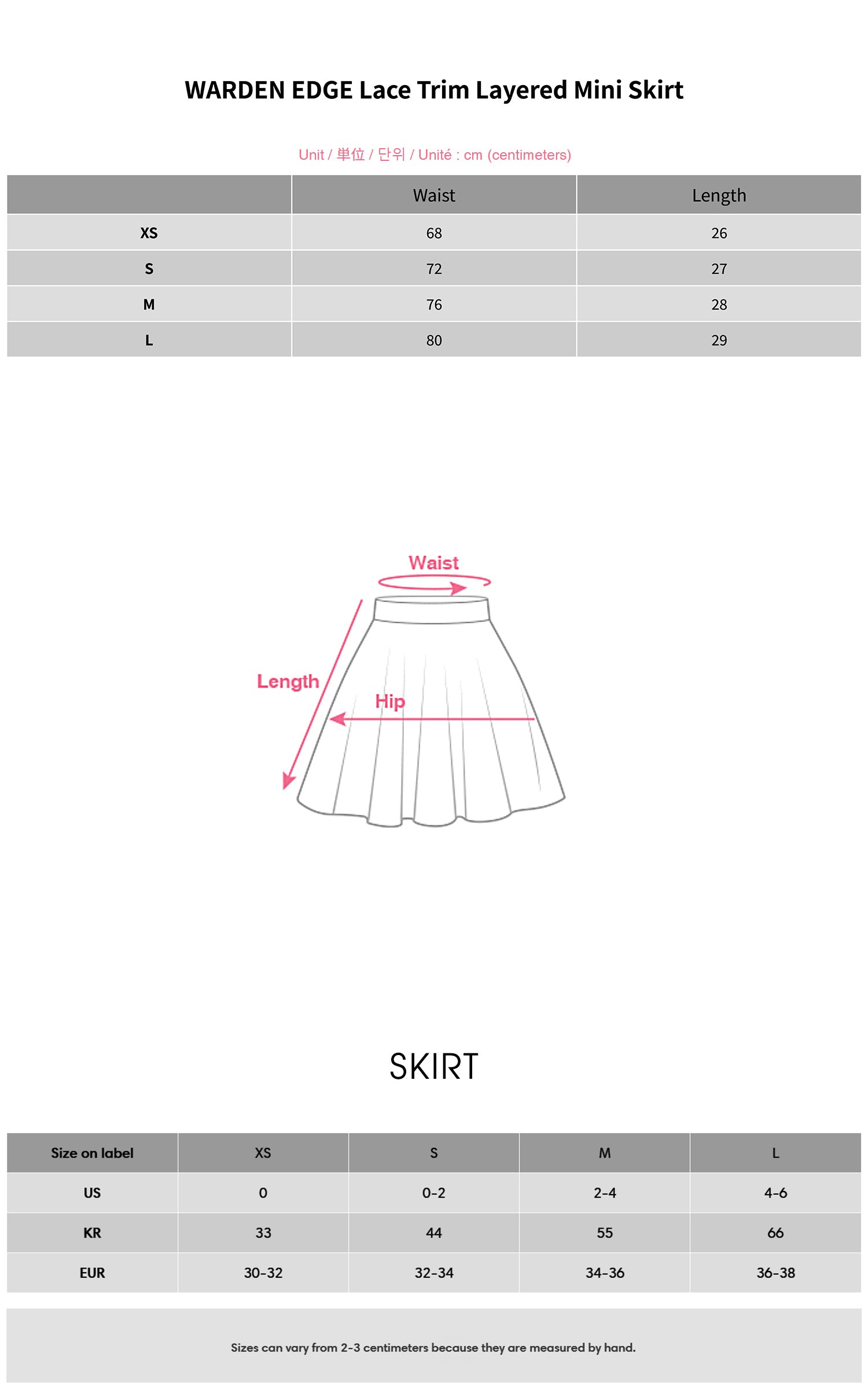 WARDEN EDGE レーストリム重ね着ミニスカート