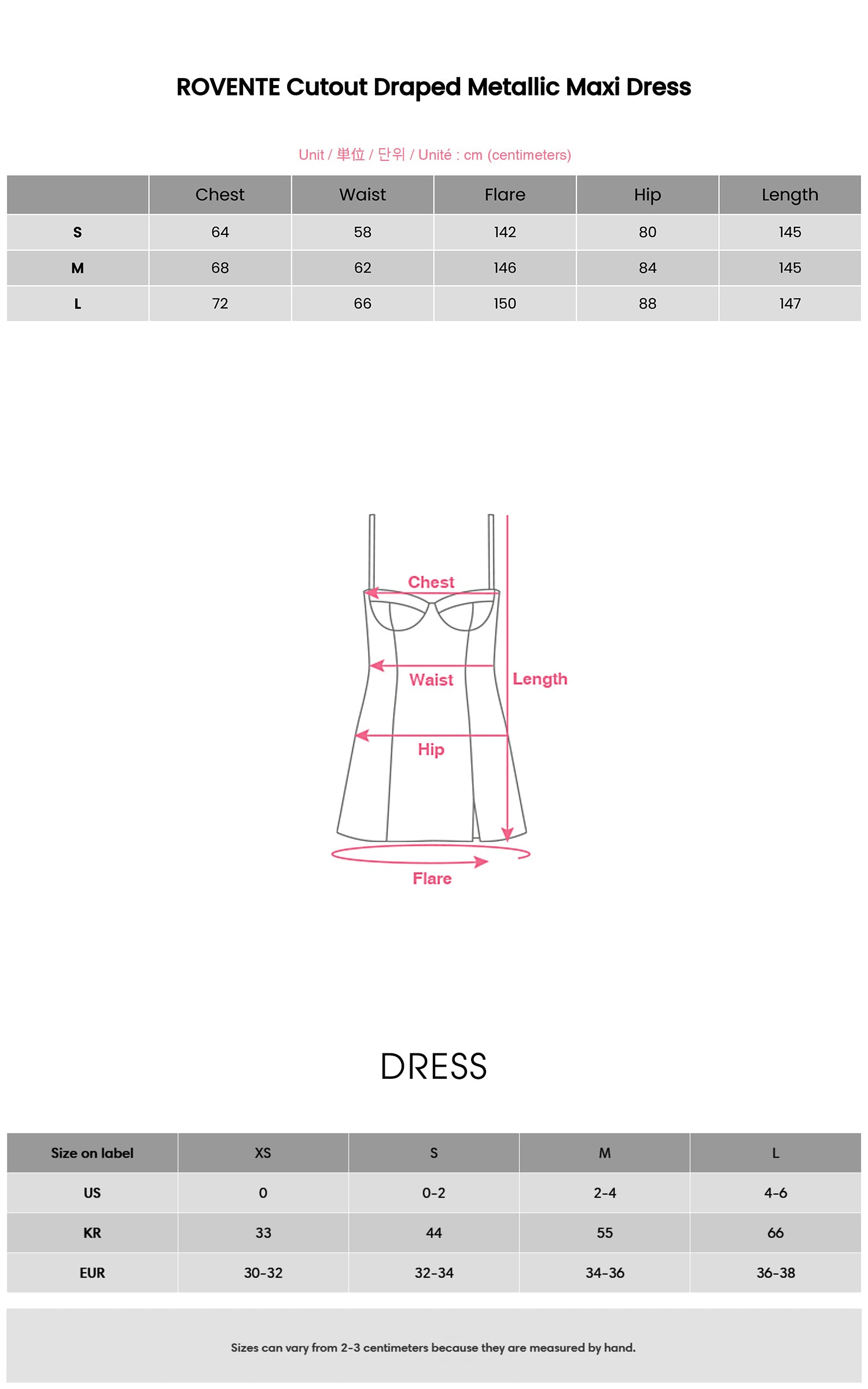 ROVENTE カットアウトドレープメタリックマキシドレス