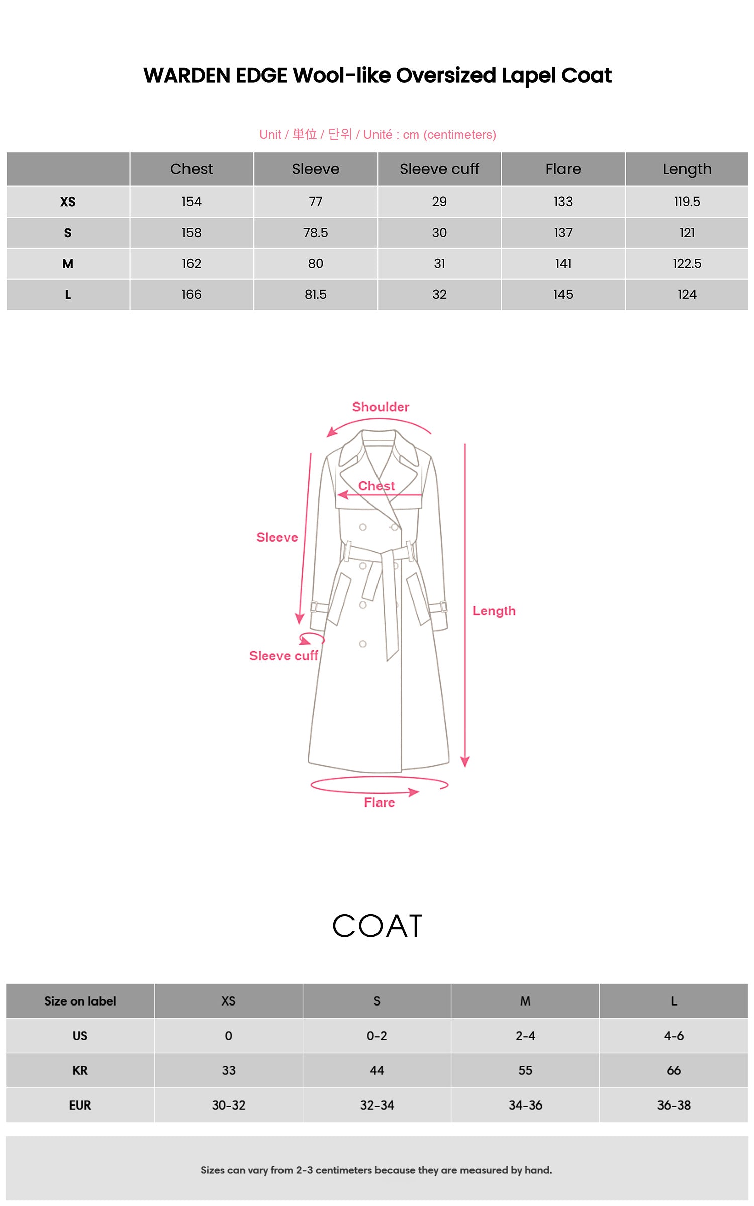 WARDEN EDGE ウール風オーバーサイズラペルコート